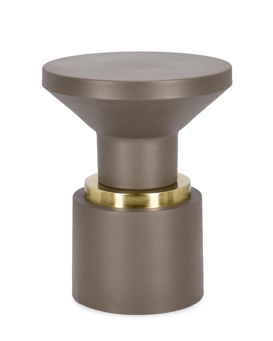 Beistelltisch Mudit aus Metall, modern, rundes Design, Fango, matt pulverbeschichtet - Bizzotto