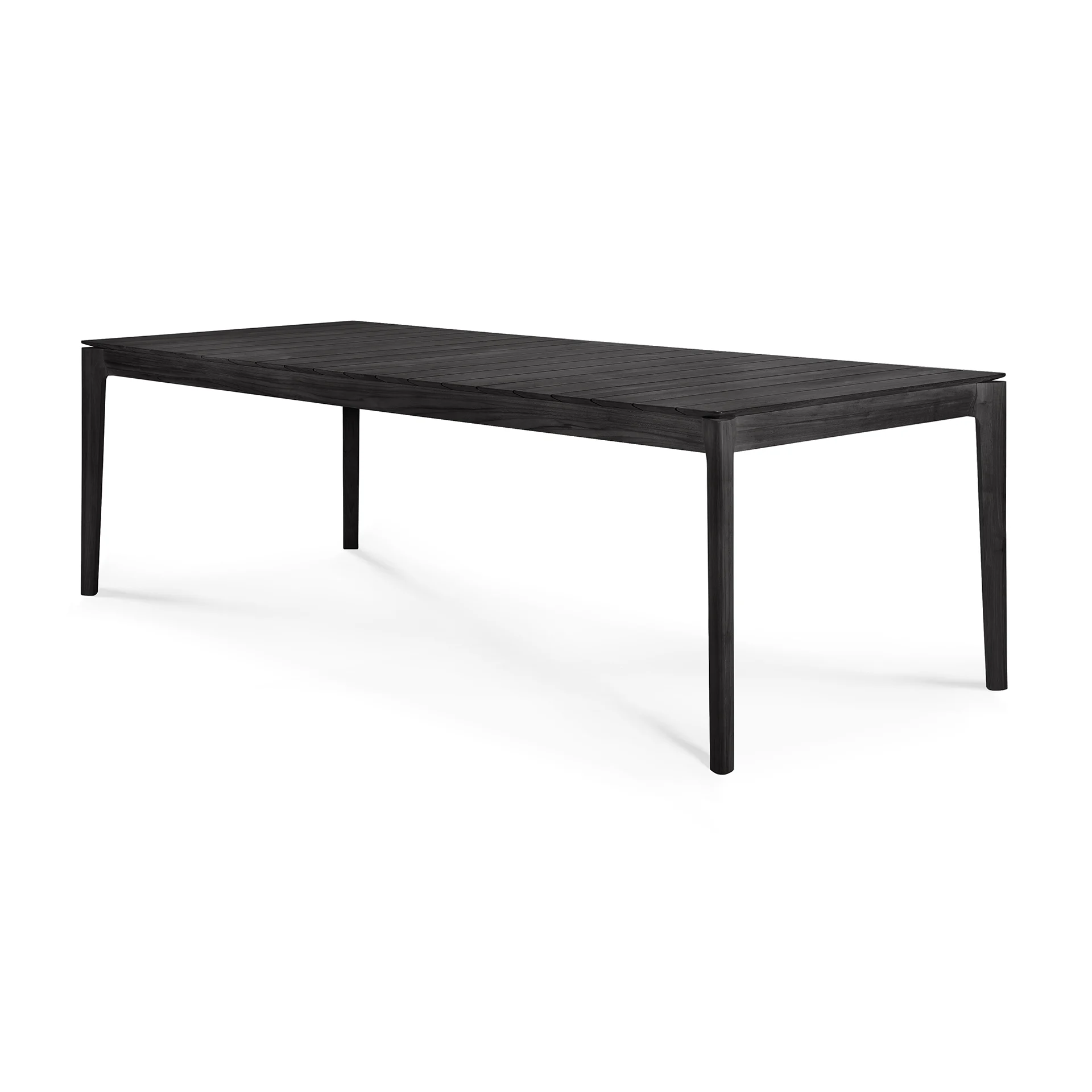 Ethnicraft Bok Outdoor-Esstisch 250x100cm lackiertes Teakholz schwarz rechteckig