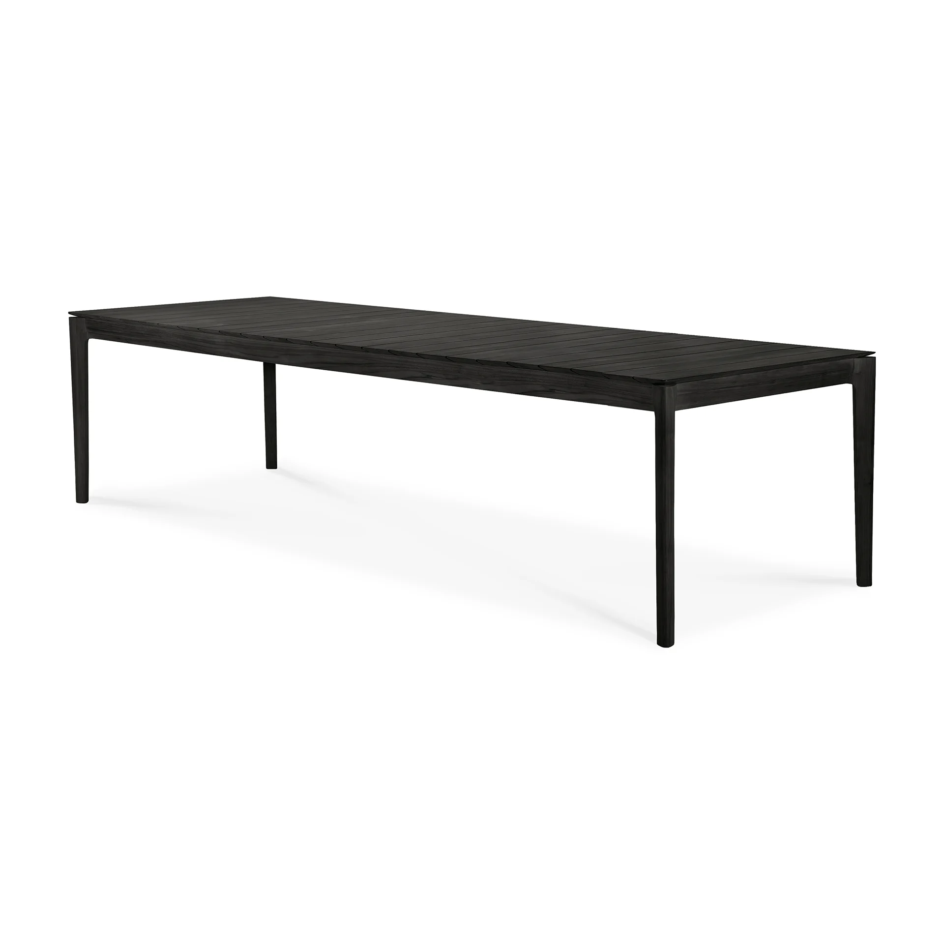 Ethnicraft Bok Outdoor-Esstisch 300x110cm lackiertes Teakholz schwarz rechteckig