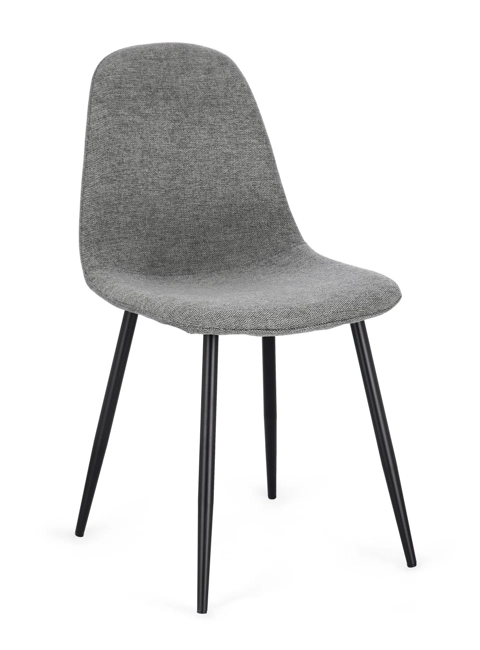 Esszimmerstuhl New Irelia 4er-Set aus weichem Stoff, modern, Beige Schwarz, gepolstert