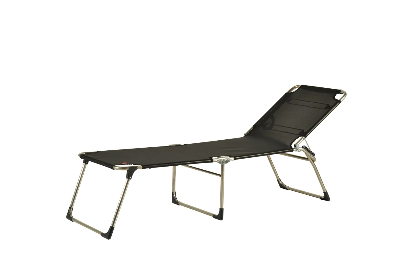 Gartenliege Amigo 40+ aus Aluminium, modern, 3-fach verstellbar, schwarz, wetterfest