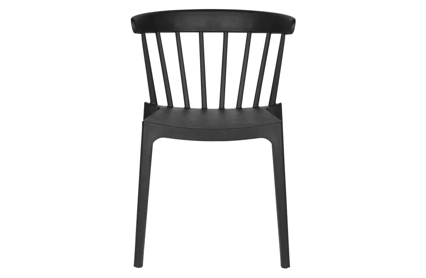 Stapelstuhl Bliss aus wetterfestem Kunststoff, modern, schwarz, stapelbar für Innen und Außen - Woood