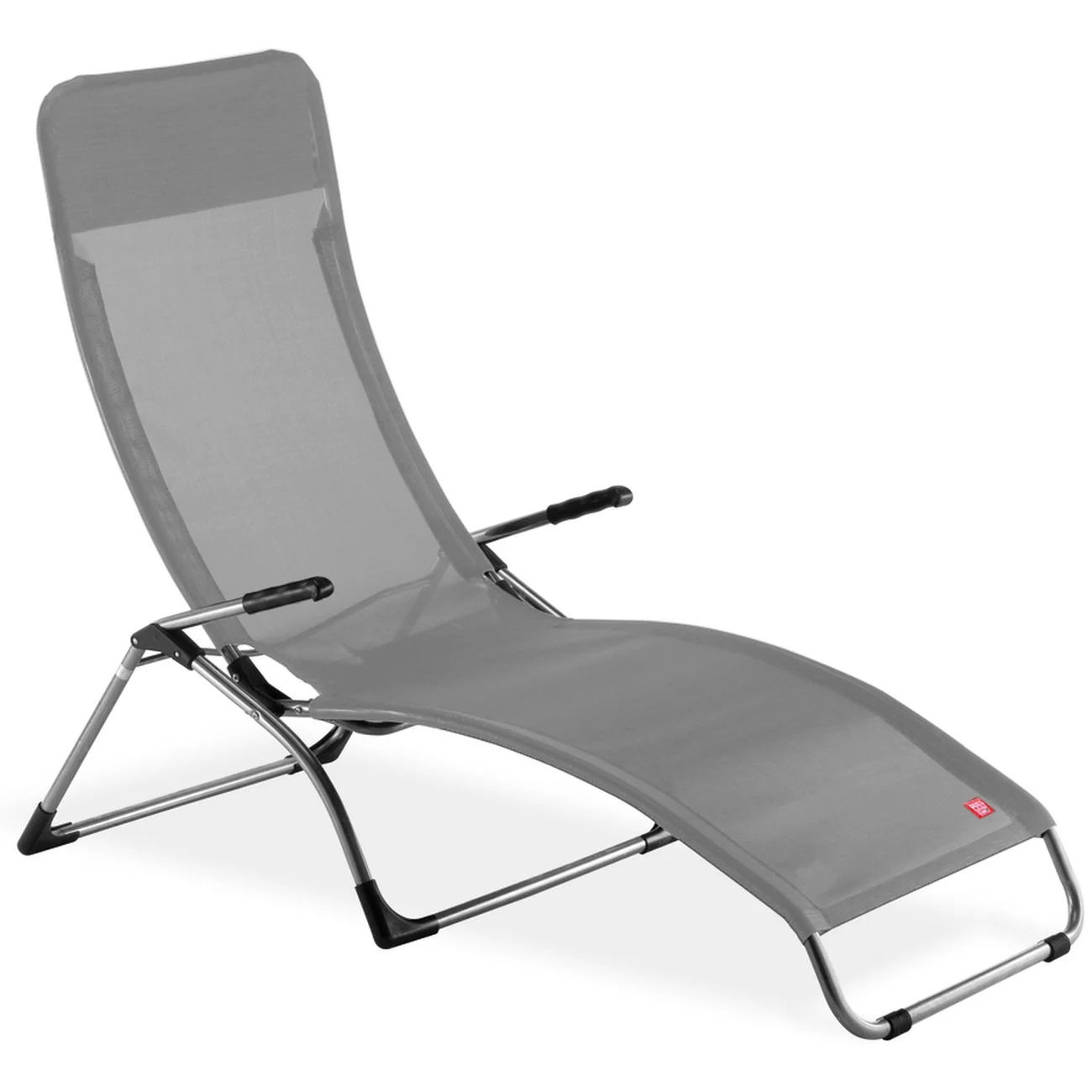 Gartenliege Samba aus Aluminium, modernes Design, wetterfest und leicht, grau, verstellbar für Outdoor - Fiam