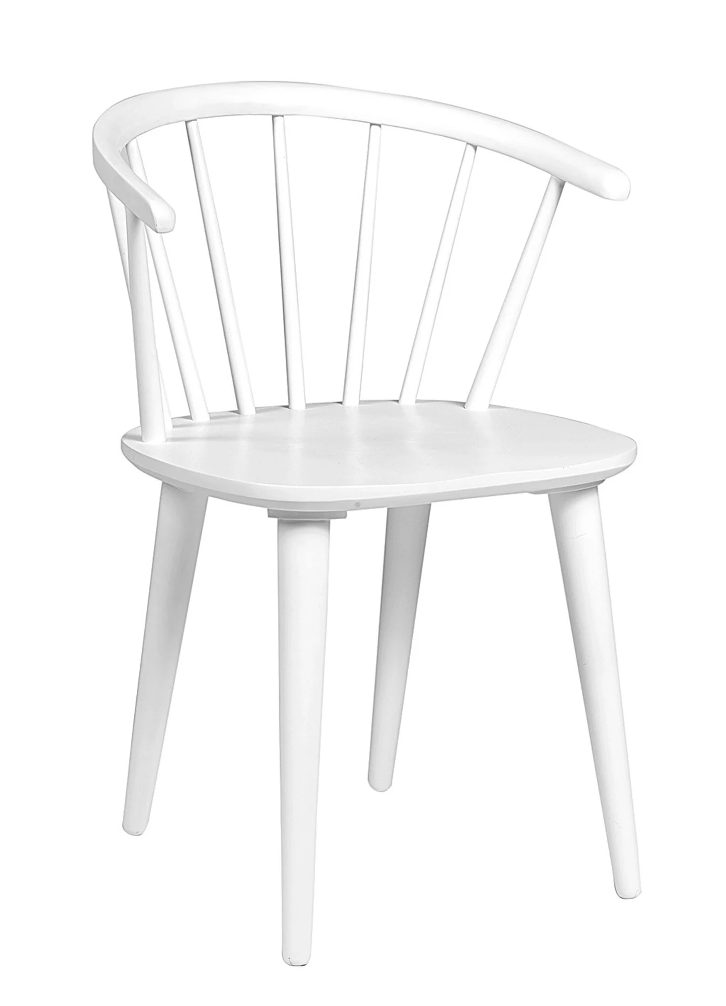 Stuhl Carmen 2er Set aus Massivholz, skandinavisches Design, weiß lackiert, für dein Zuhause - Rowico