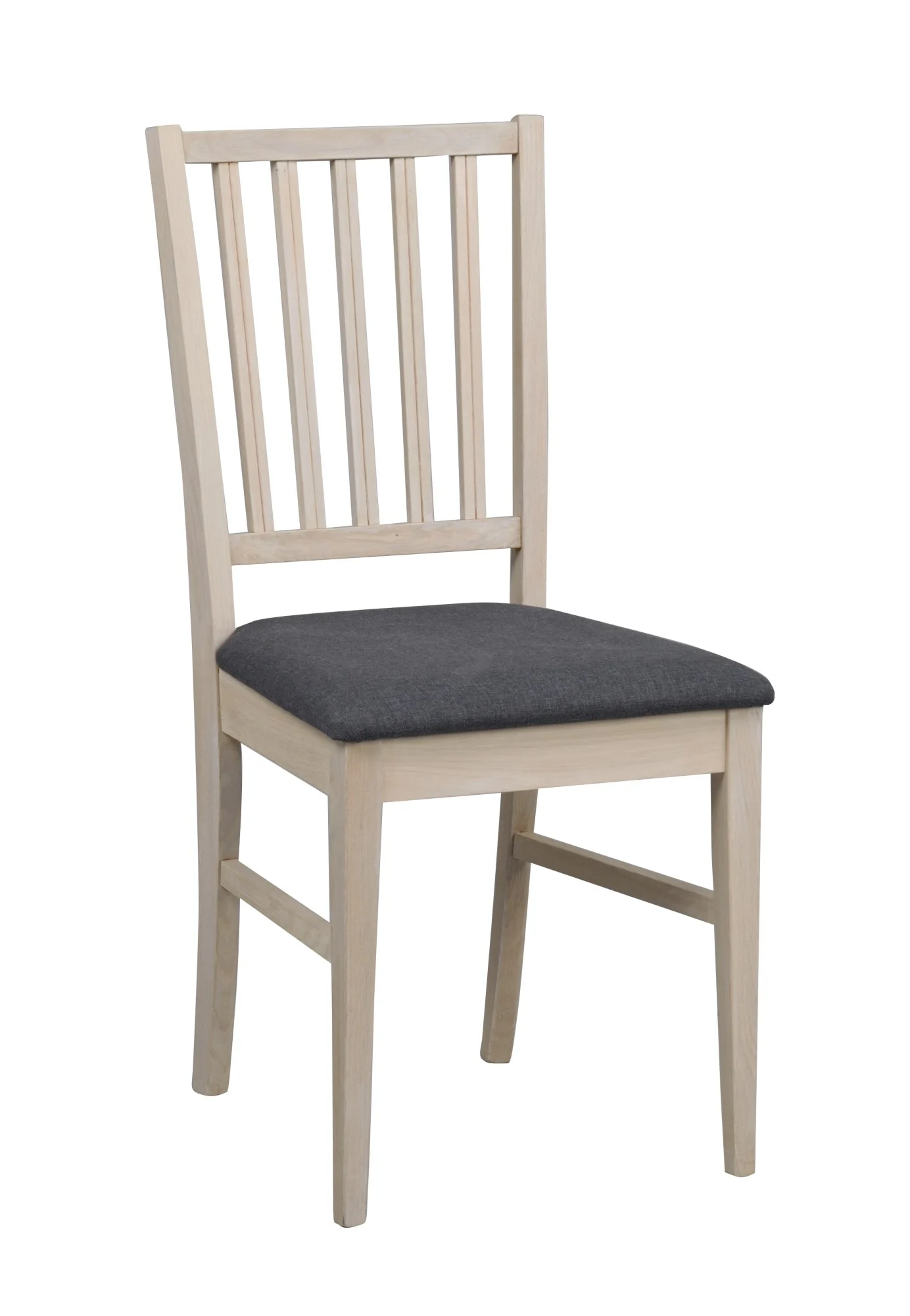 Stuhl Filippa 2er Set aus Eiche, klassisch gepolstert, Whitewash Grau, komfortabel und nachhaltig - Rowico