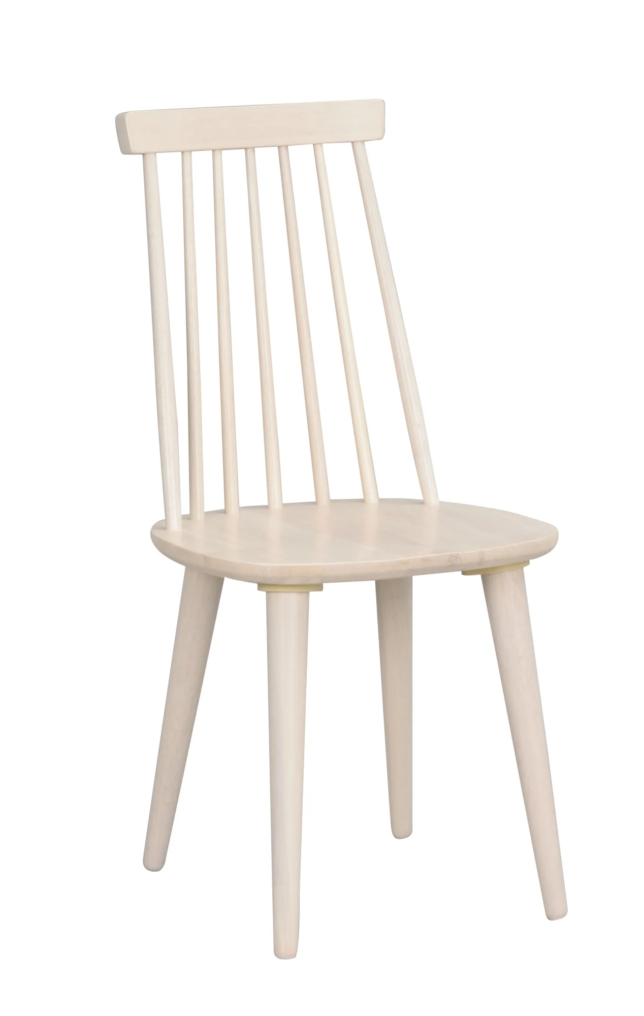 Stuhl Lotta 4er Set aus lackiertem Gummibaum, klassisch, Whitewash, für Dein Esszimmer - Rowico