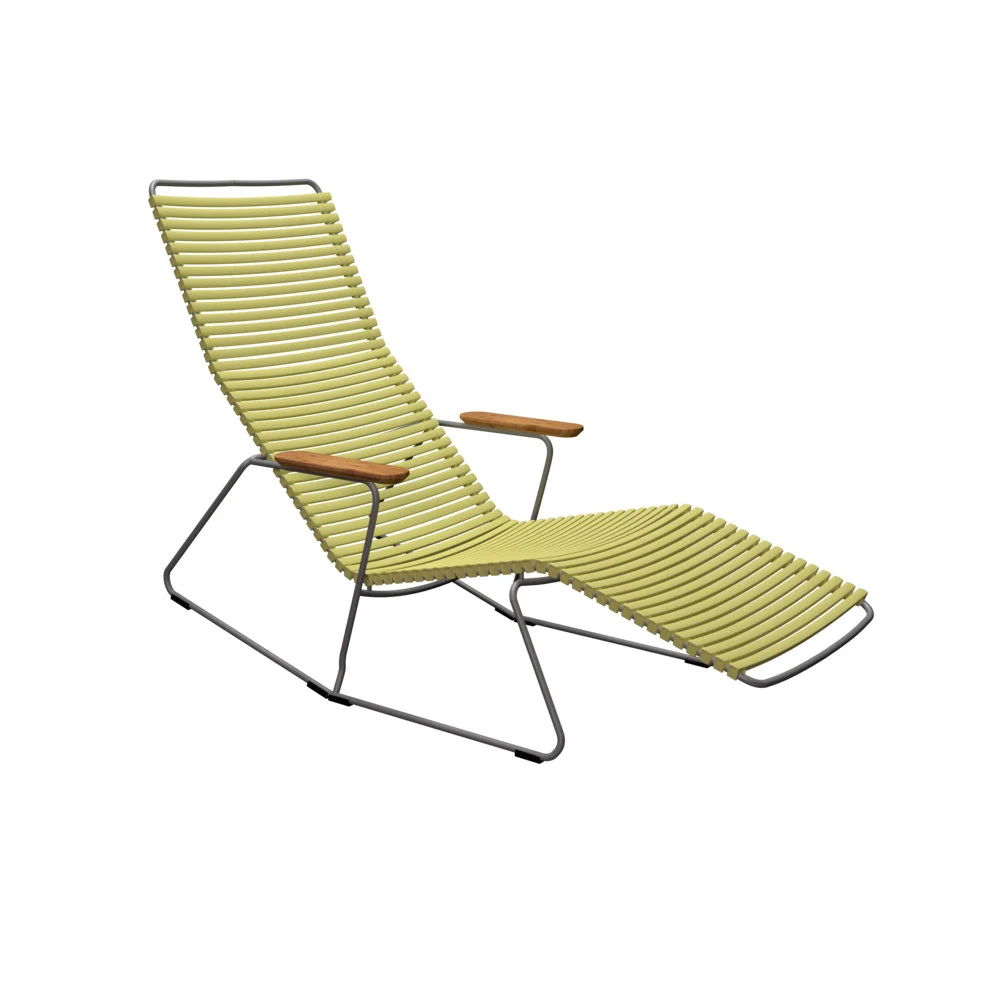 HOUE CLICK Gartenrelaxsessel mit Bamboo Armlehnen