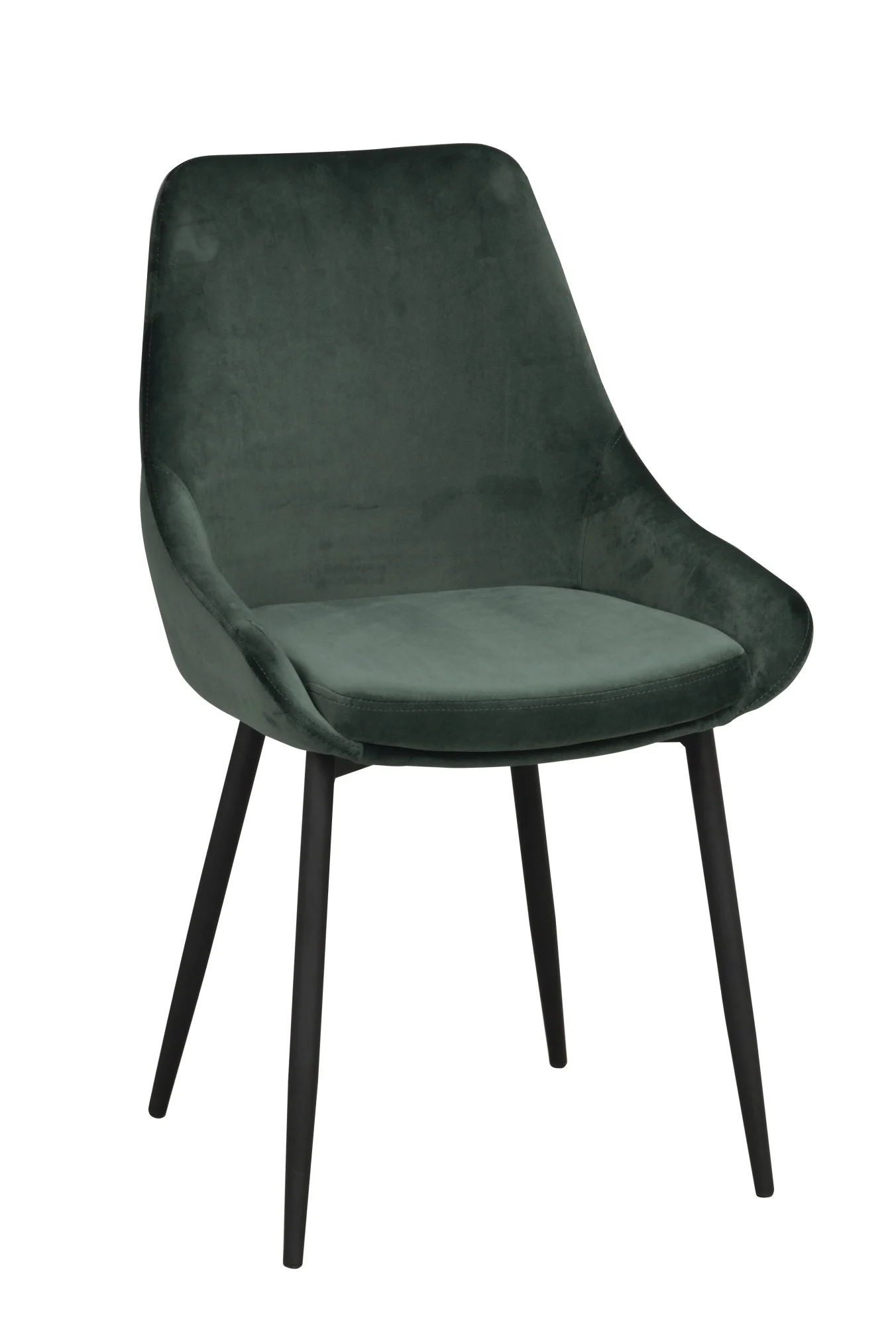 Stuhl Sierra Samt 2er Set von Rowico, modern mit Metallgestell, grün, gepolstert für dein Zuhause
