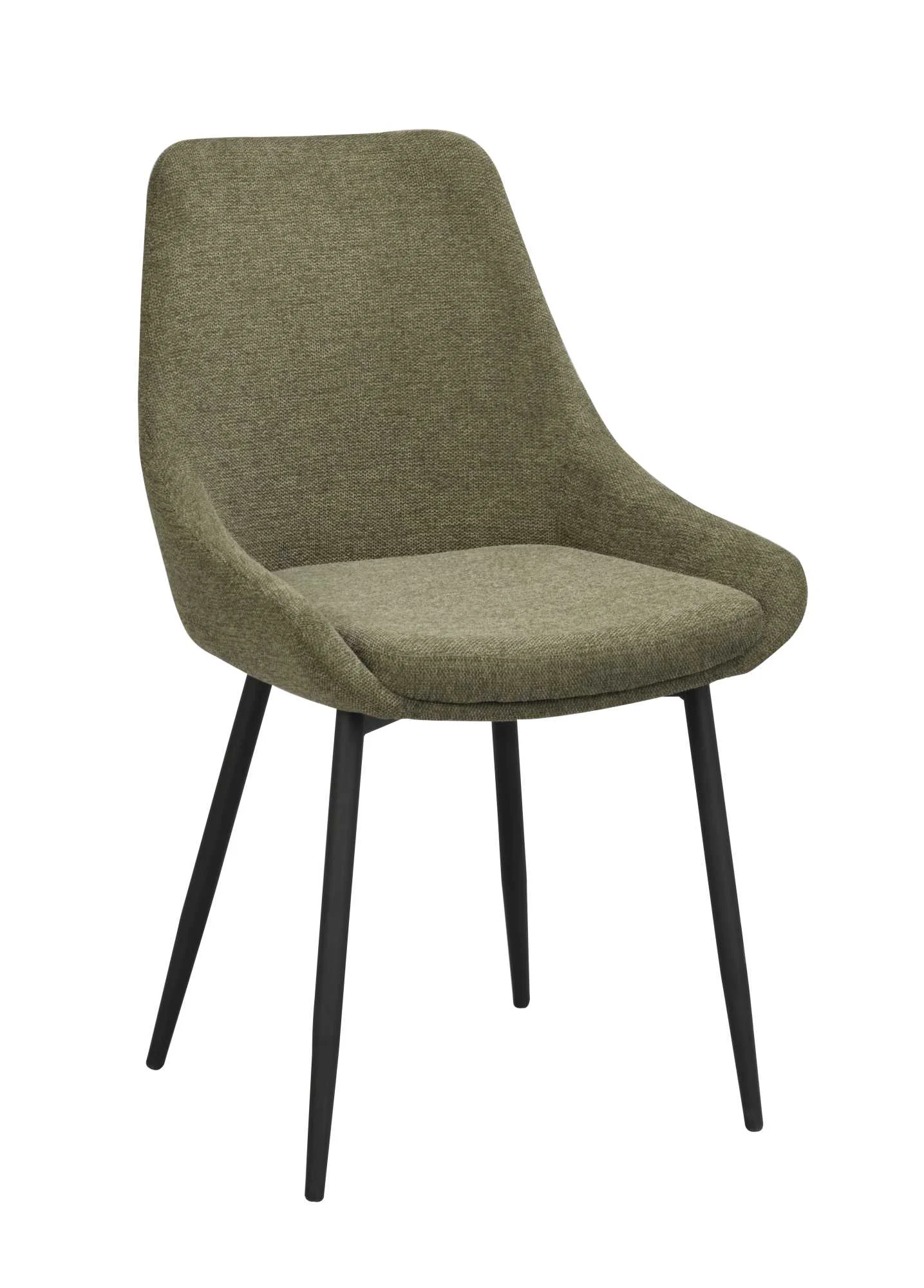 Stuhl Sierra 2er Set aus Stoff, modern mit Metallgestell, grün, gepolstert, Rowico