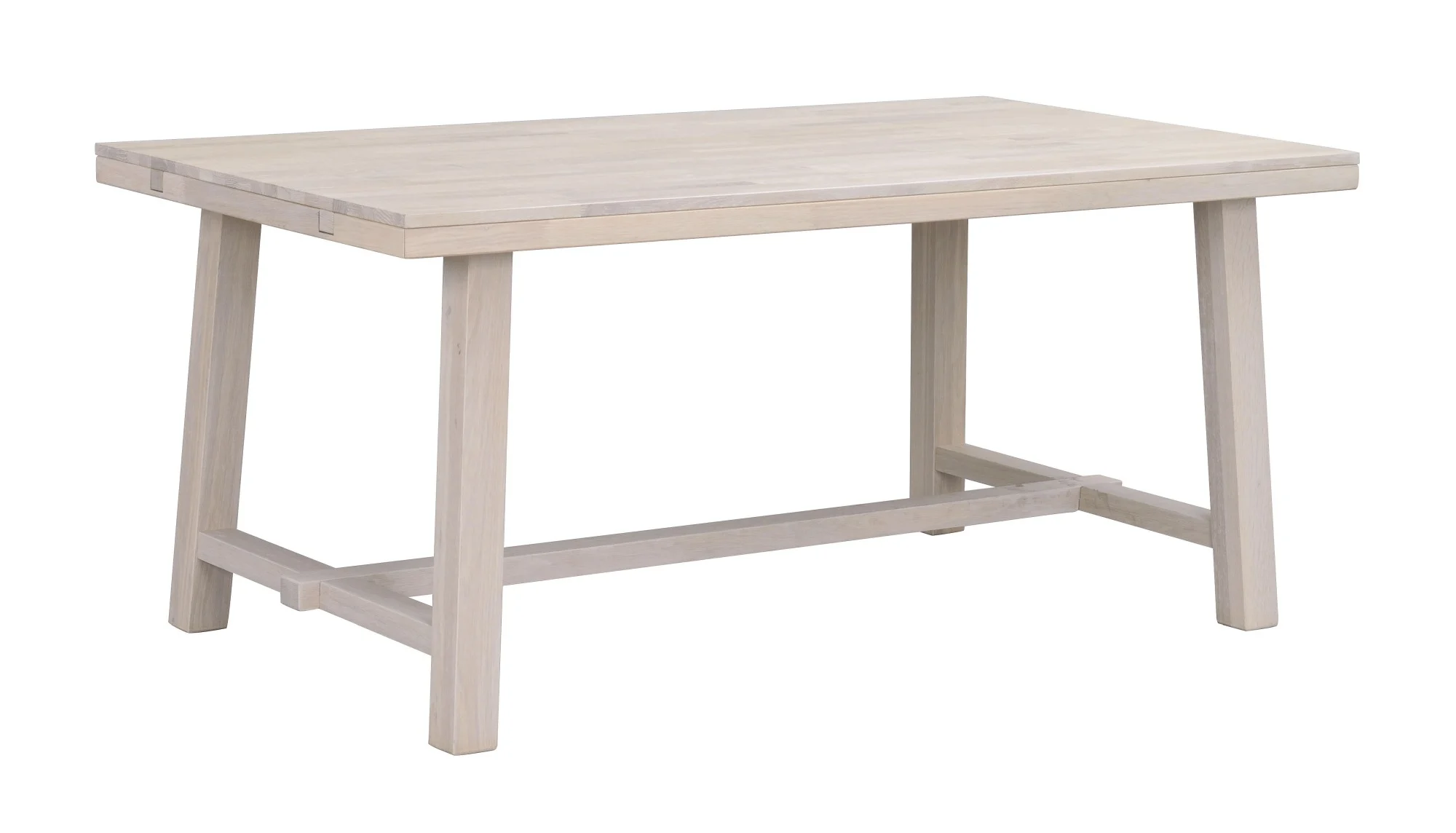 Esstisch Brooklyn Classic aus massiver Eiche, Industrial Design, Whitewash, 170 cm, für 6–8 Personen - Rowico