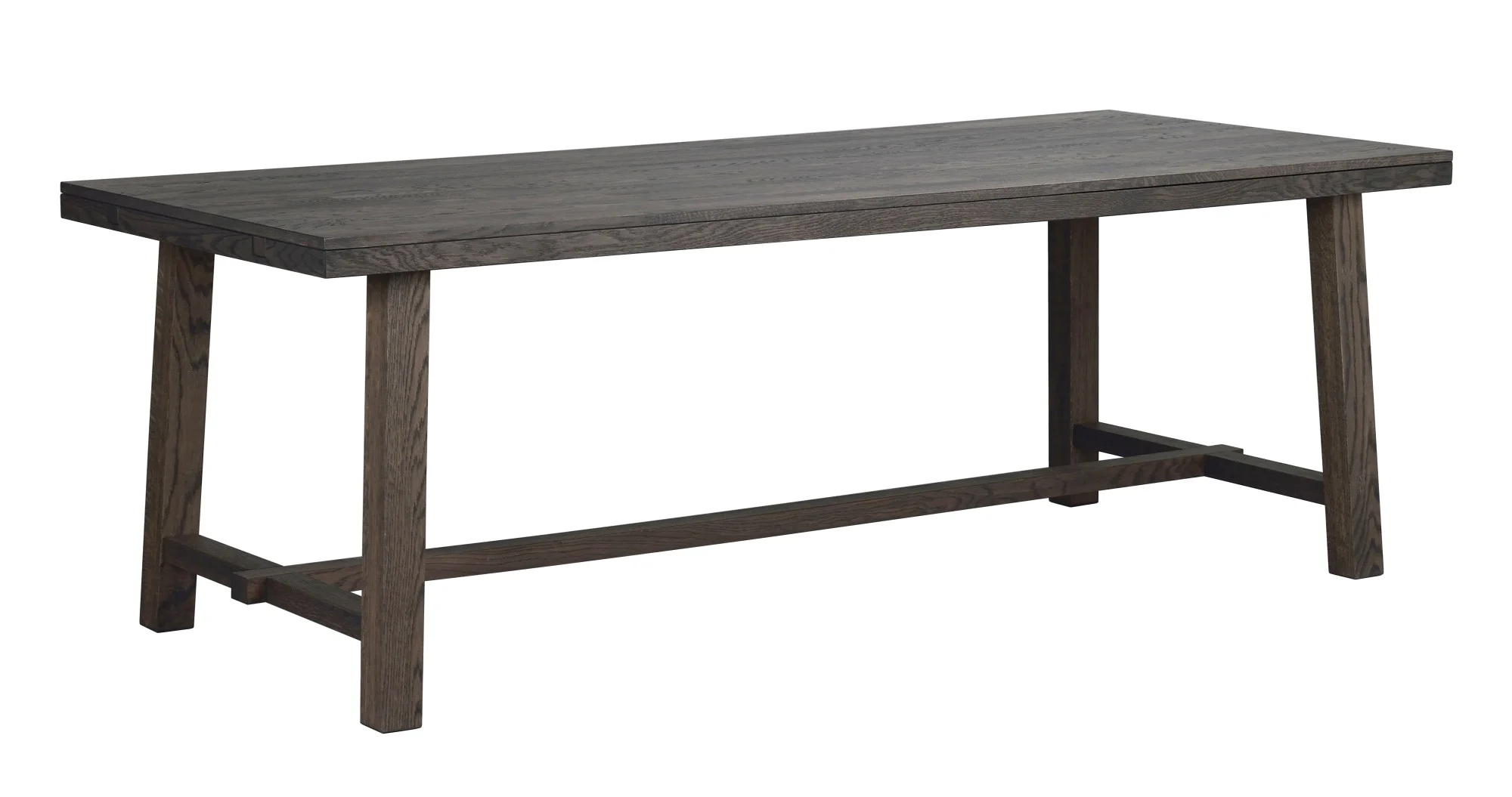 Esstisch Brooklyn Classic aus massiver Eiche, Industrial-Stil, dunkelbraun, 220 cm, für 8–10 Personen