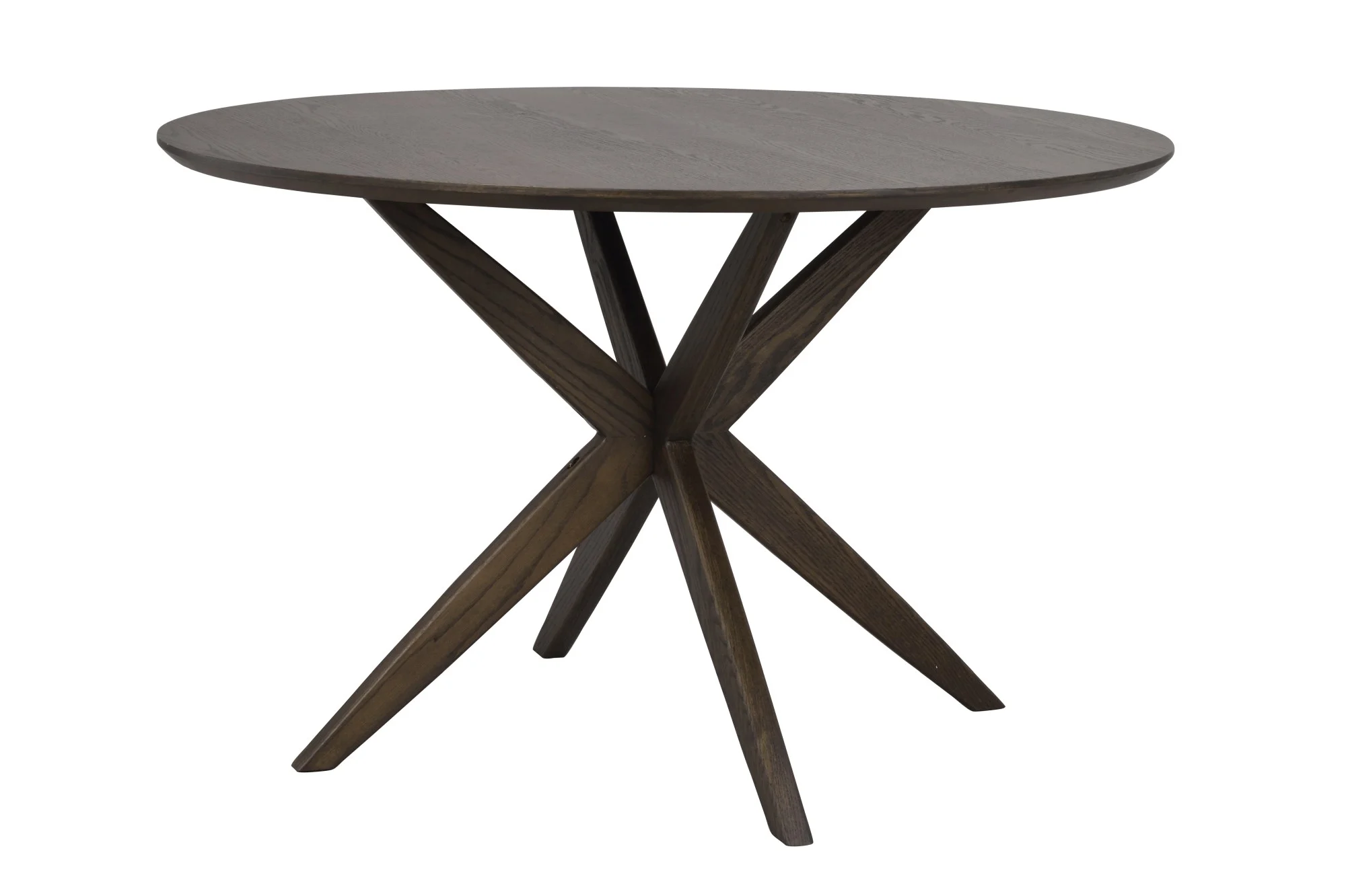 Esstisch Calverton Rund aus Eiche, skandinavischer Stil, 120 cm, braun, für 4 Personen - Rowico