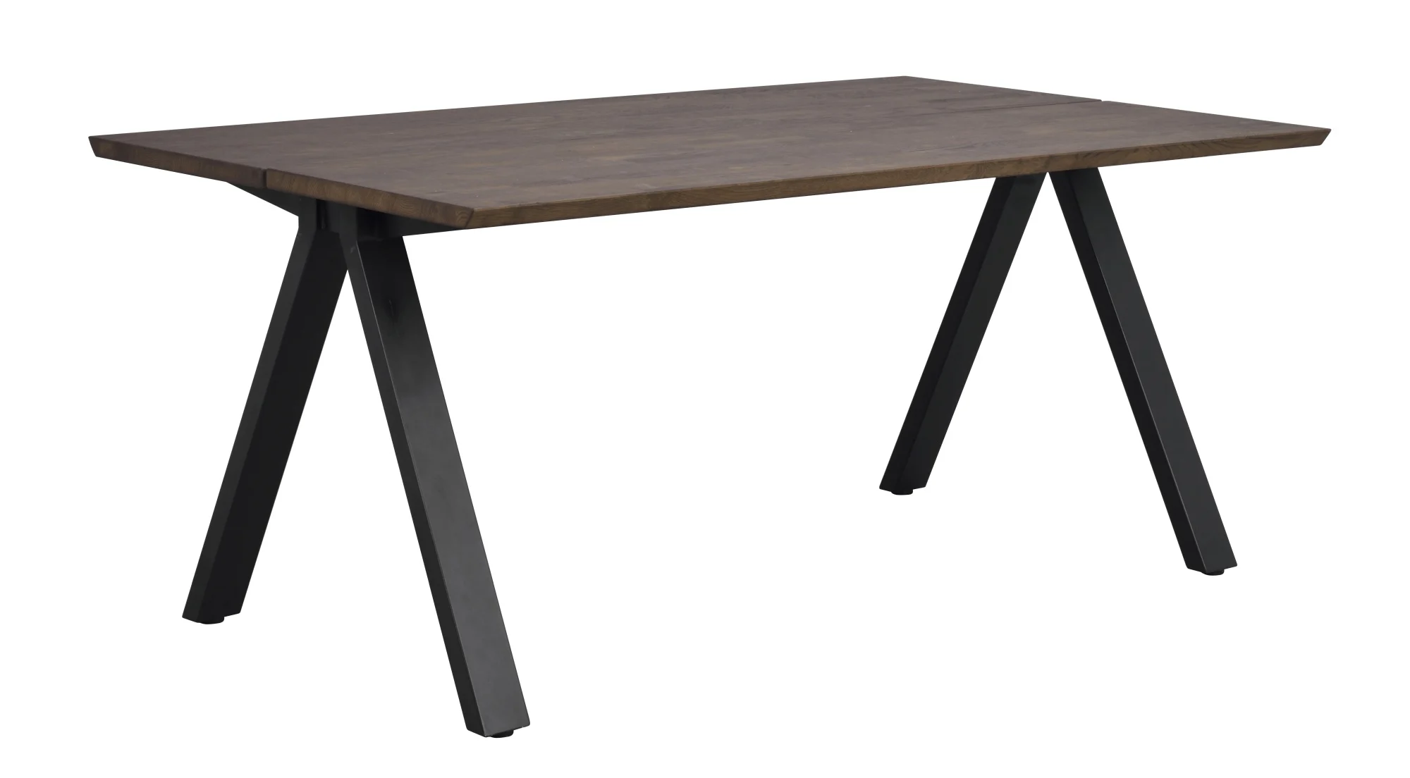 Esstisch Carradale mit A-Gestell aus massiver Eiche, modern, braun, 170x100 cm