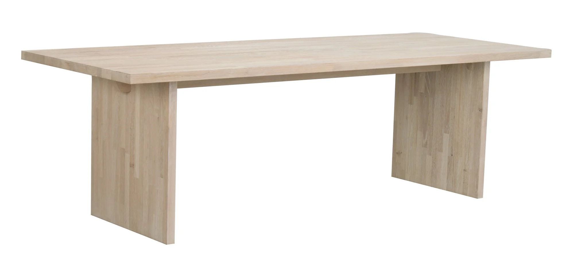 Esstisch Emmett aus Eiche, massiv und FSC-zertifiziert, weiß pigmentiert, 240x95x75 cm