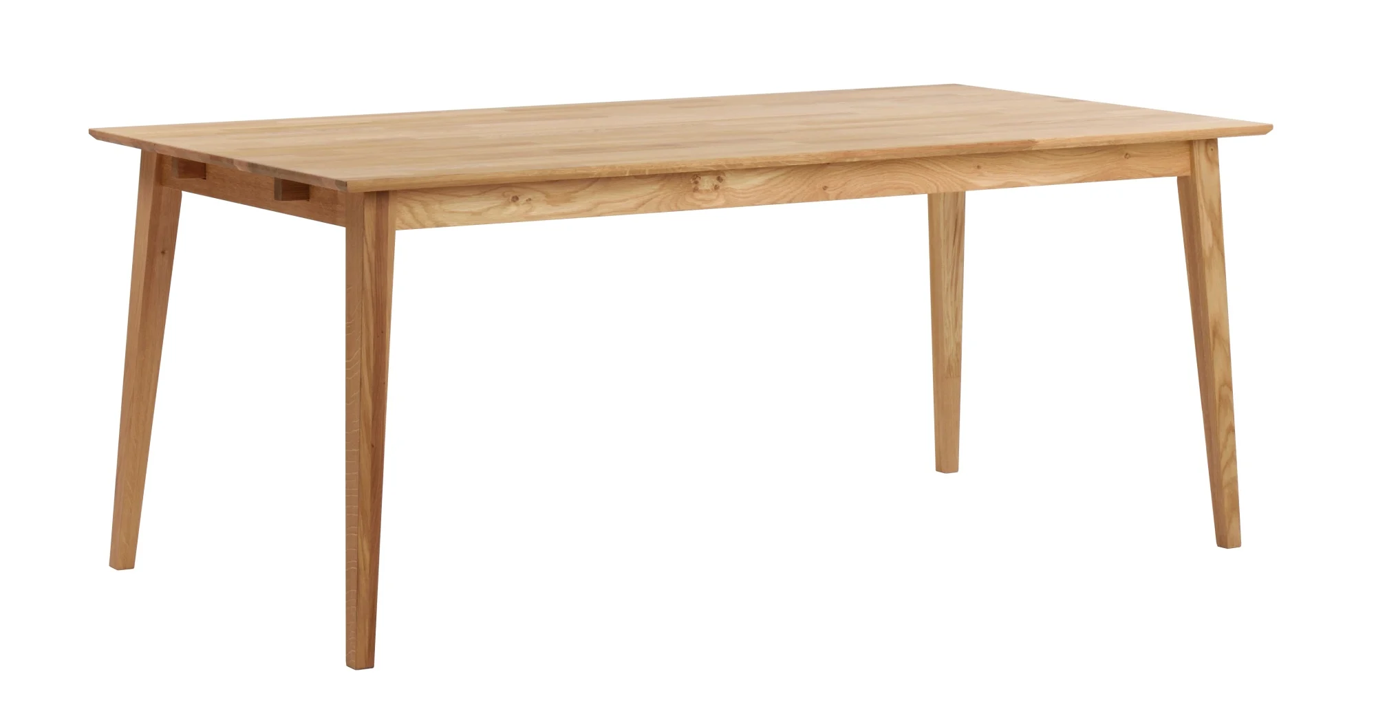 Esstisch Filippa, aus massiver Eiche, skandinavisches Design, rechteckig 180x90 cm, natur geölt - Rowico