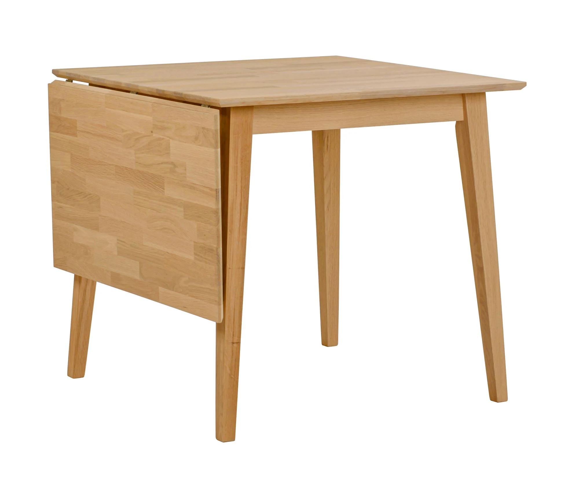 Esstisch Filippa aus Eiche, skandinavisches Design, natur geölt, klappbar, 80/125x80 cm - Rowico