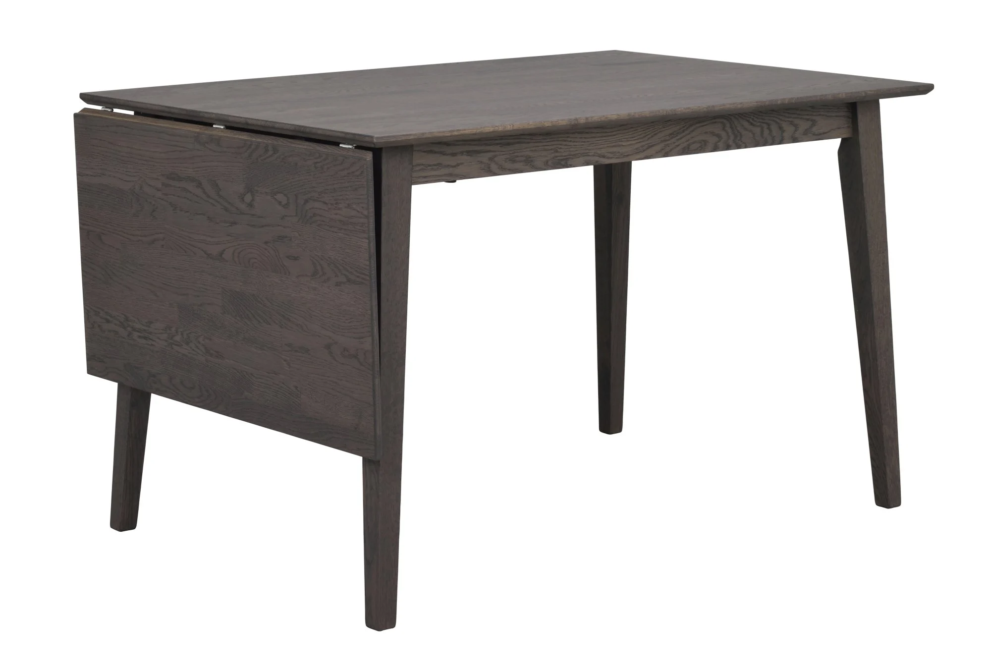 Esstisch Filippa aus Eiche, skandinavisches Design, klappbar, braun, 120/165 x 80 cm - Rowico