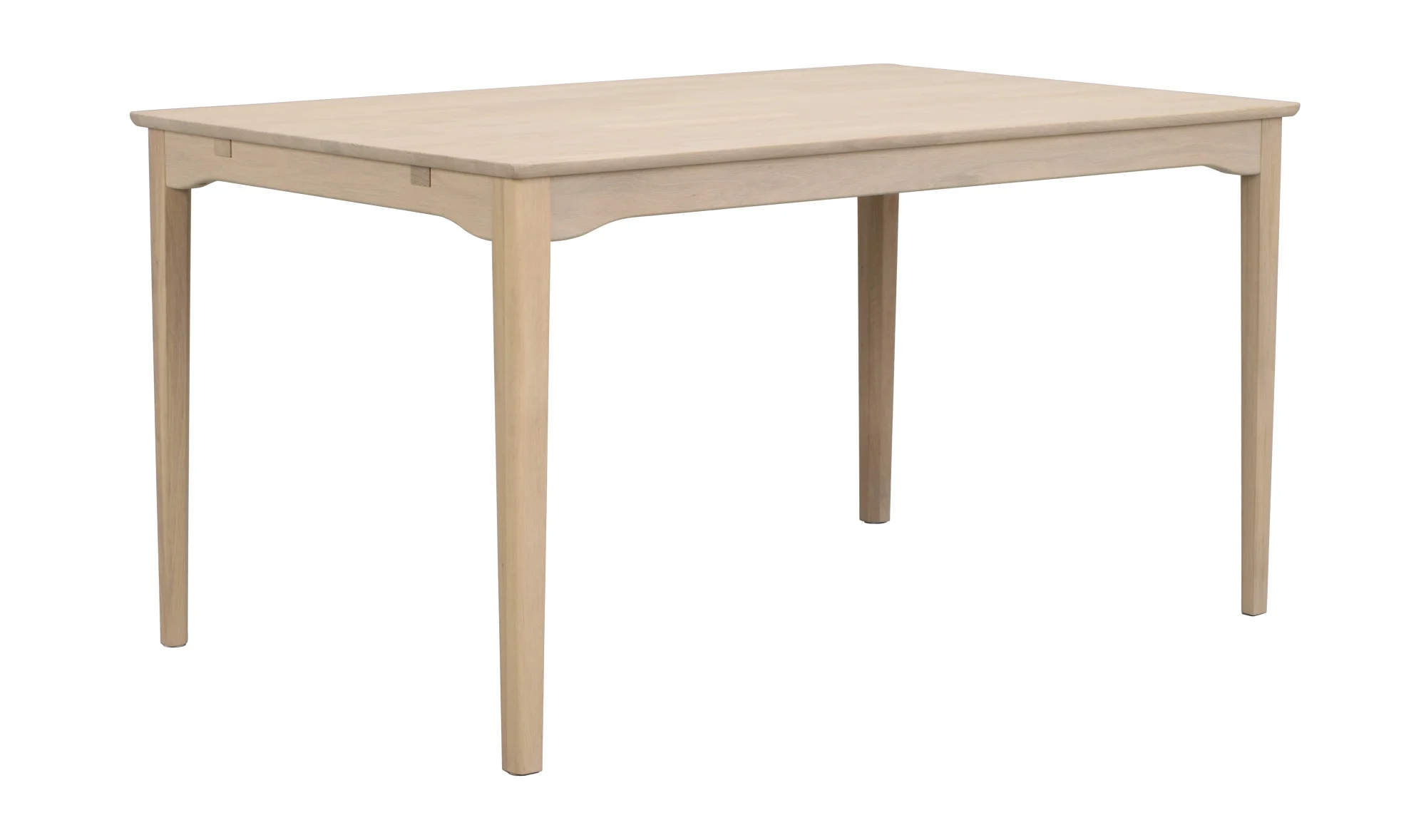 Esstisch Markham aus Eiche, skandinavisches Design, weiß pigmentiert, 140x90 cm, für 4-6 Personen