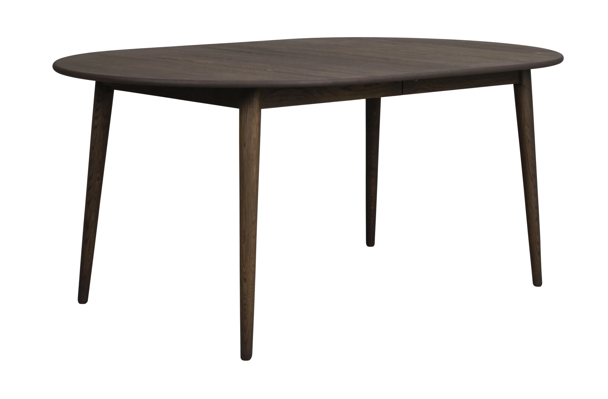 Esstisch Tyler Oval aus massiver Eiche, skandinavisches Design, ausziehbar, braun, für 4–6 Personen - Rowico