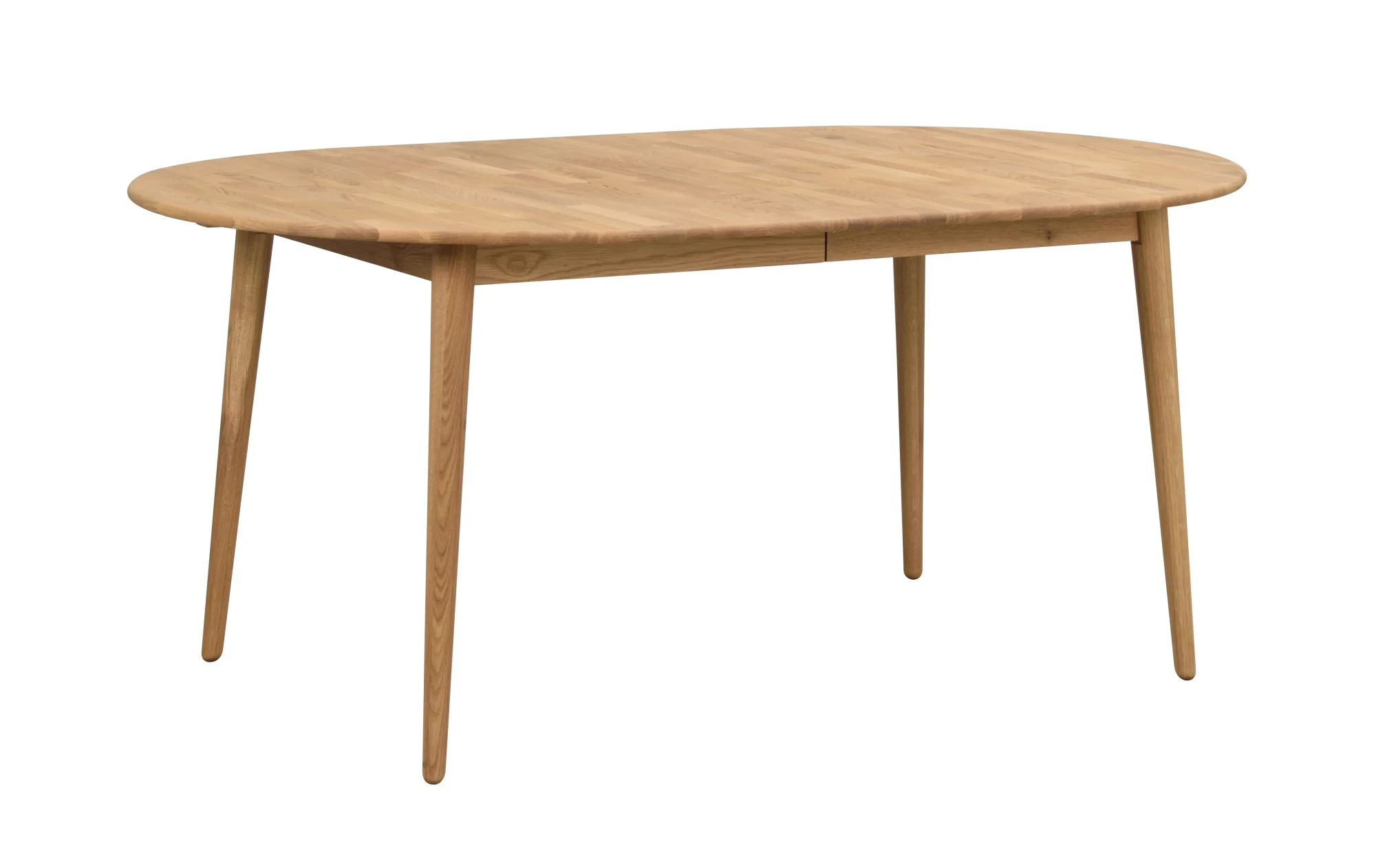 Esstisch Tyler Oval aus massiver Eiche, skandinavischer Ausziehtisch, natur geölt, 170–210 cm - Rowico
