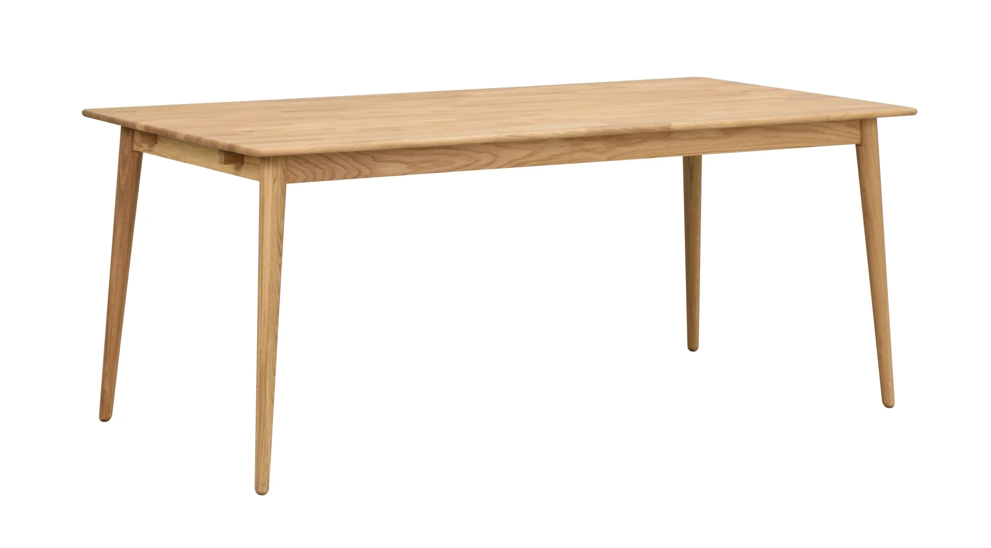 Esstisch Tyler 180x90 cm, massive Eiche Natur, skandinavischer Stil, geölt, für 6-8 Personen