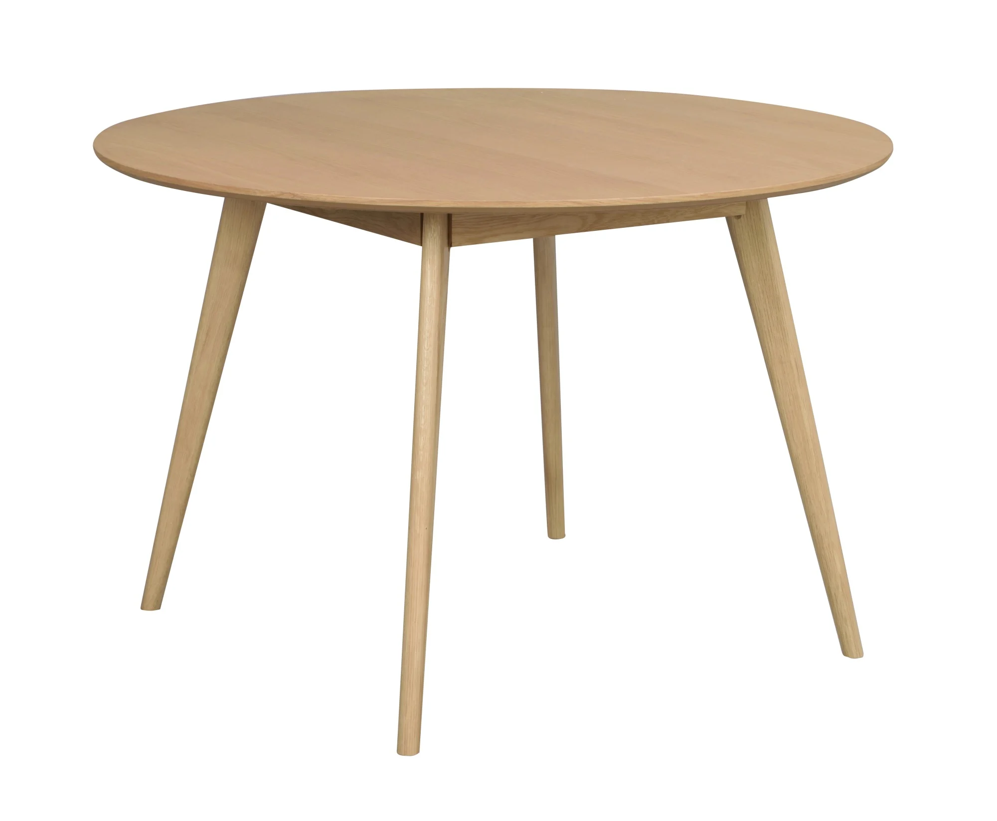 Esstisch Yumi rund aus MDF mit Eichenfurnier, skandinavischer Stil, natur, 115 cm Durchmesser - Rowico