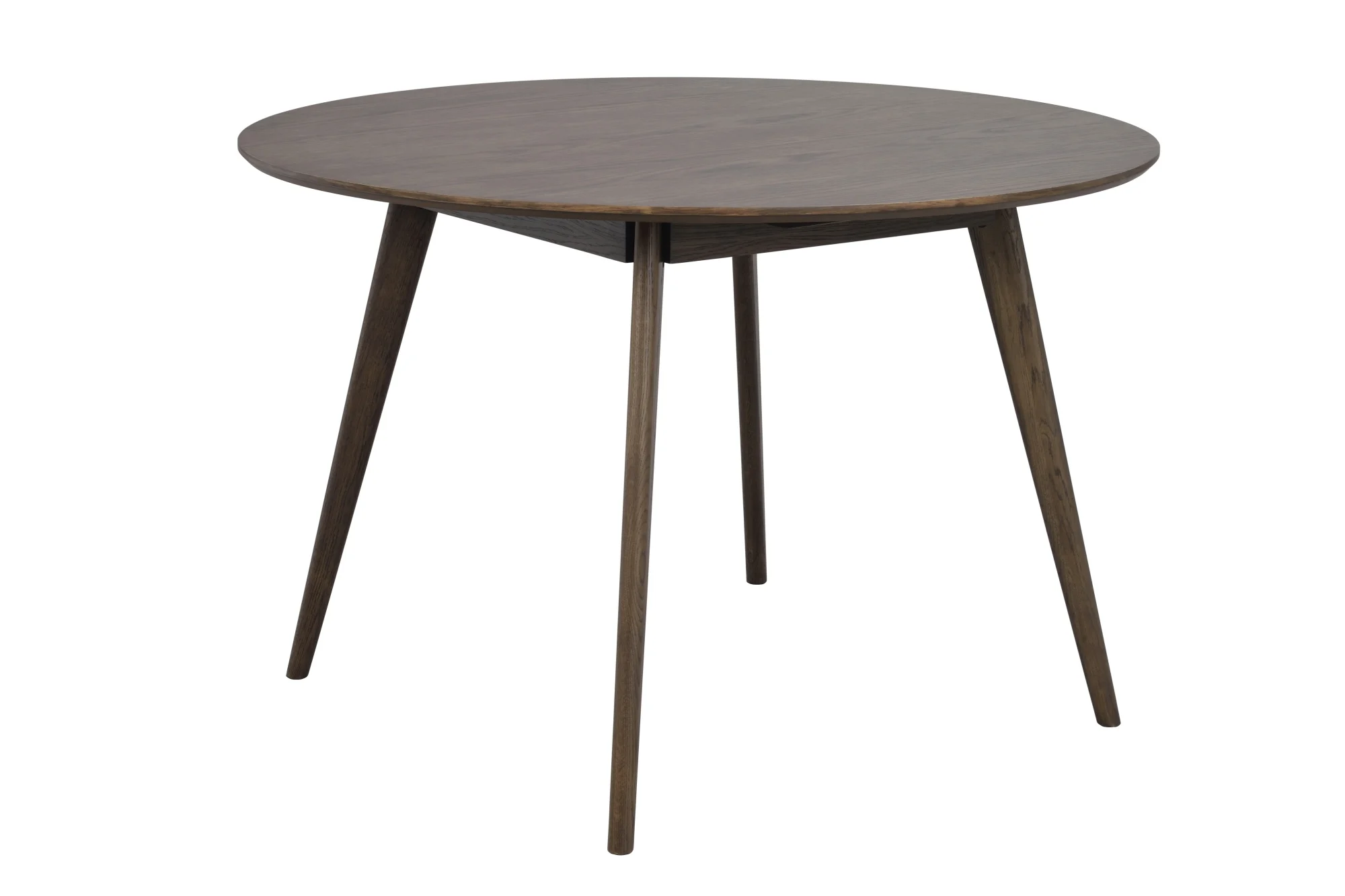Esstisch Yumi rund aus MDF mit Eichenfurnier, skandinavischer Stil, braun, Ø 115 cm - Rowico