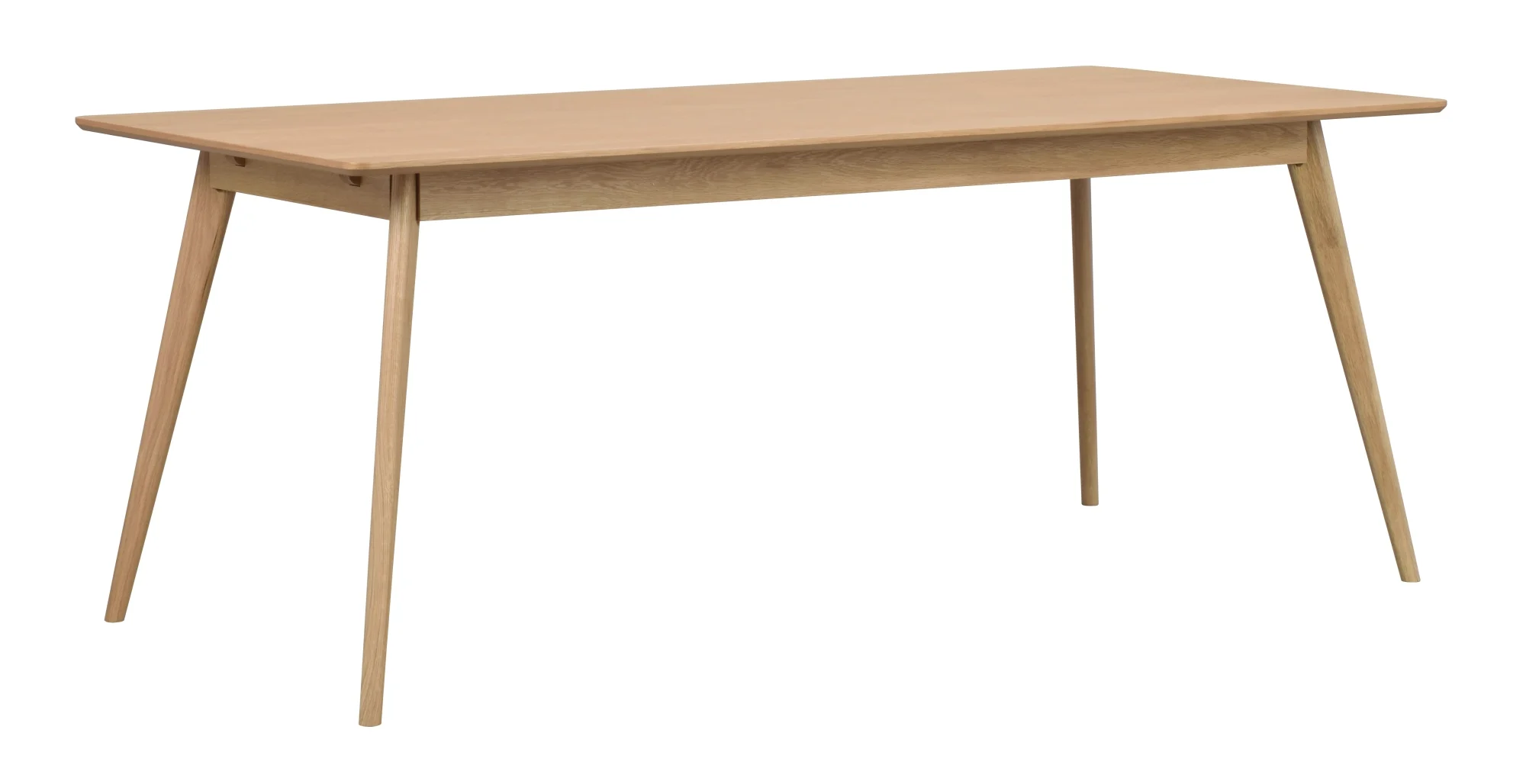 Esstisch Yumi, aus MDF mit Eichenfurnier, skandinavisch, rechteckig 190x90 cm, natur - Rowico