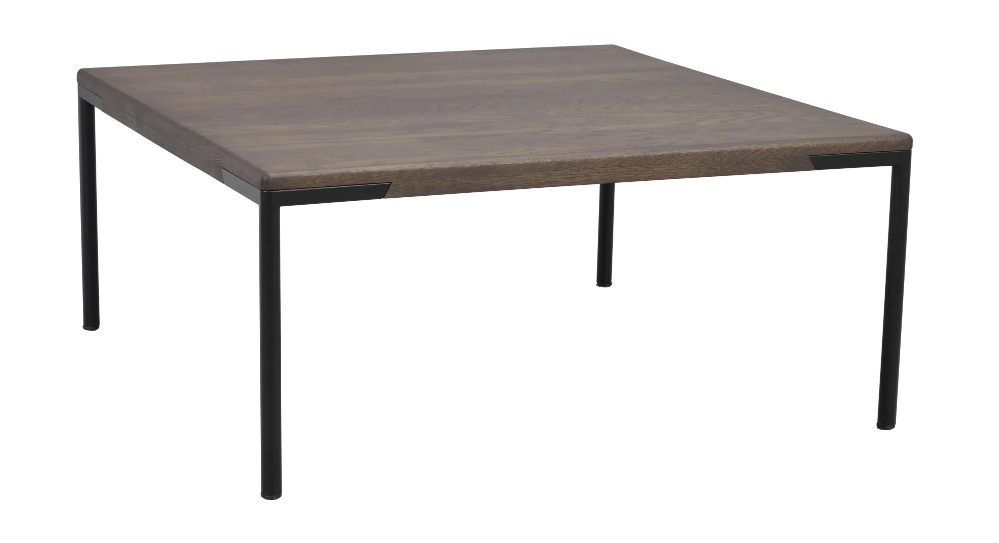 Couchtisch Farrell aus Eiche und Metall, modern, quadratisch, braun, 90x90x40 cm - Rowico