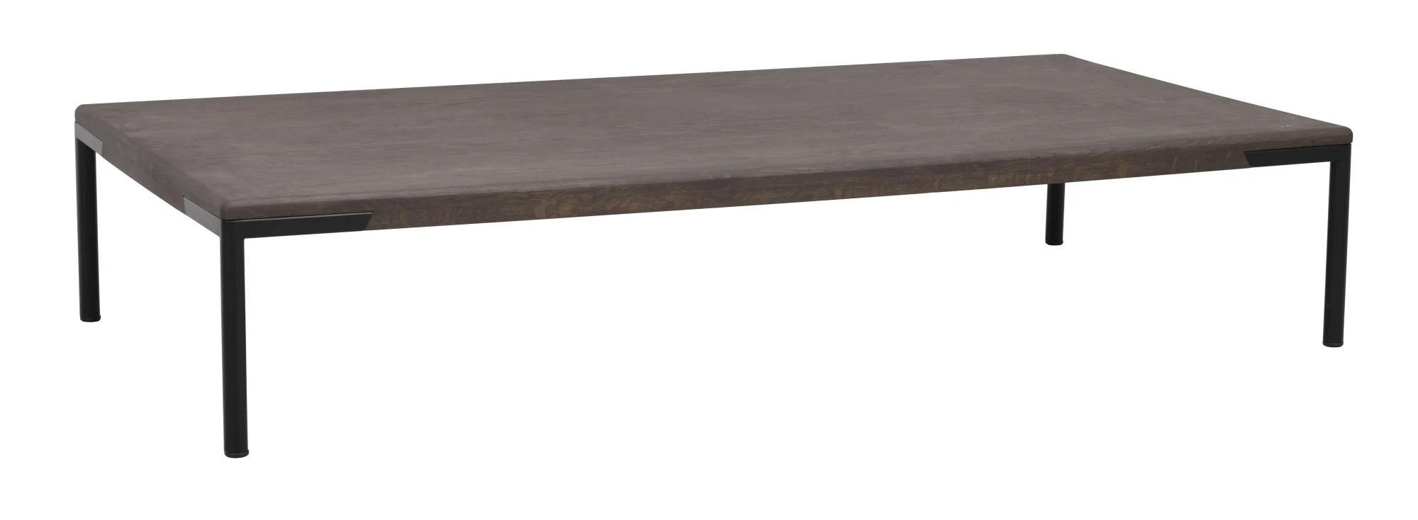 Couchtisch Farrell aus Eiche und Metall, modern, braun, 140x70x27 cm, rechteckig - Rowico