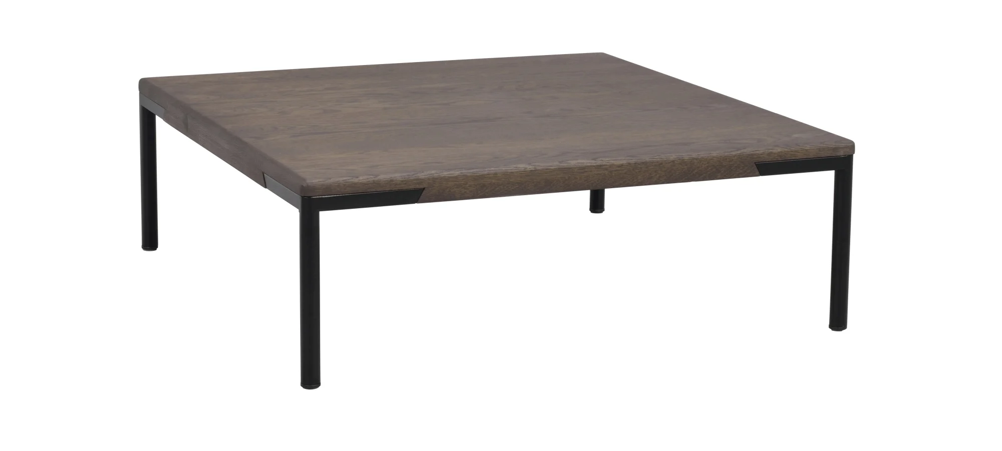 Couchtisch Farrell aus Eiche und Metall, modern, quadratisch, braun, 80x80x27 cm - Rowico