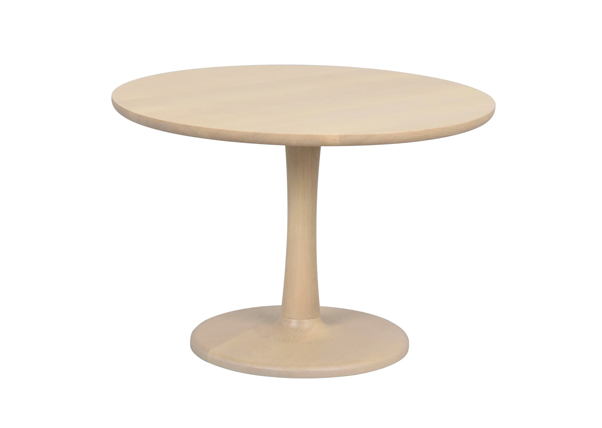 Couchtisch Hobart rund, Eiche whitewash, skandinavischer Stil, 60 cm Durchmesser, FSC-zertifiziert