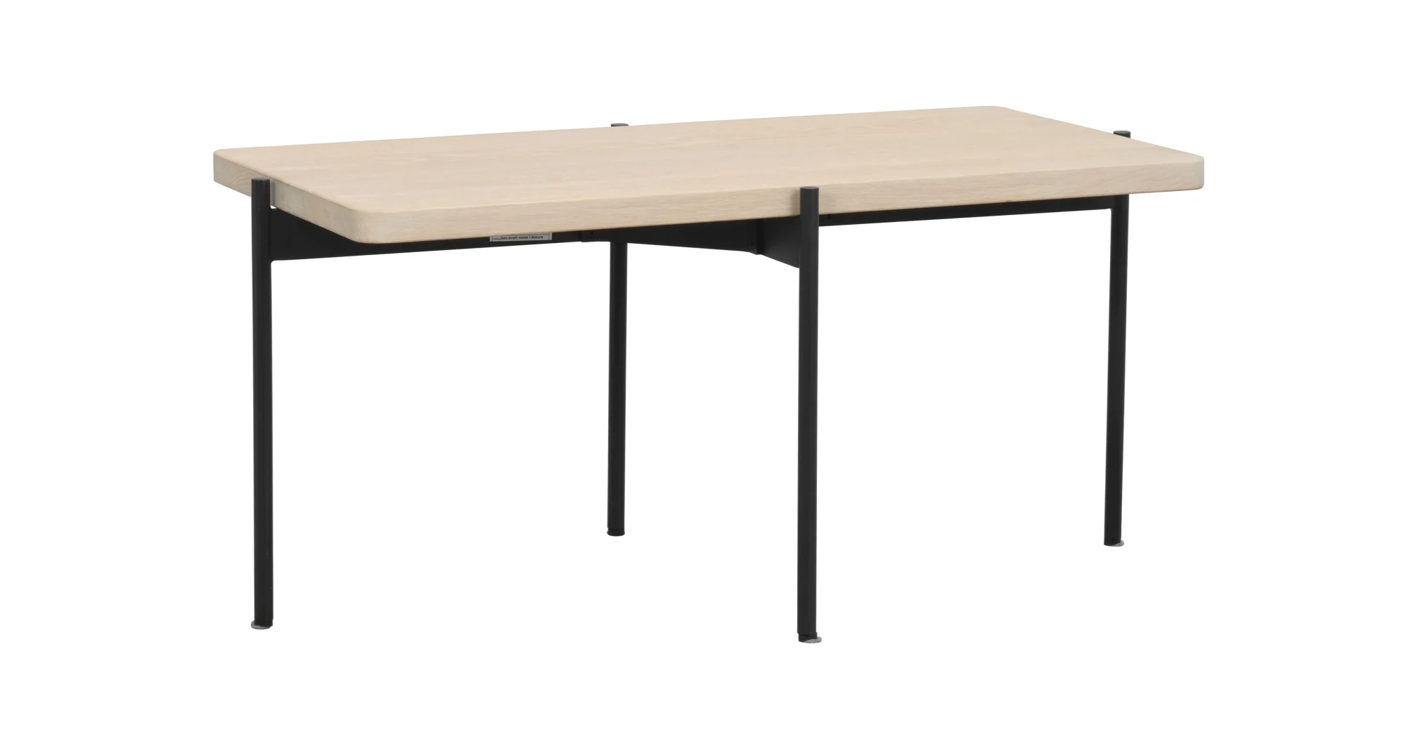 Couchtisch Shelton aus Eiche weiß pigmentiert, modern, 95x50 cm, FSC-zertifiziert, Rowico