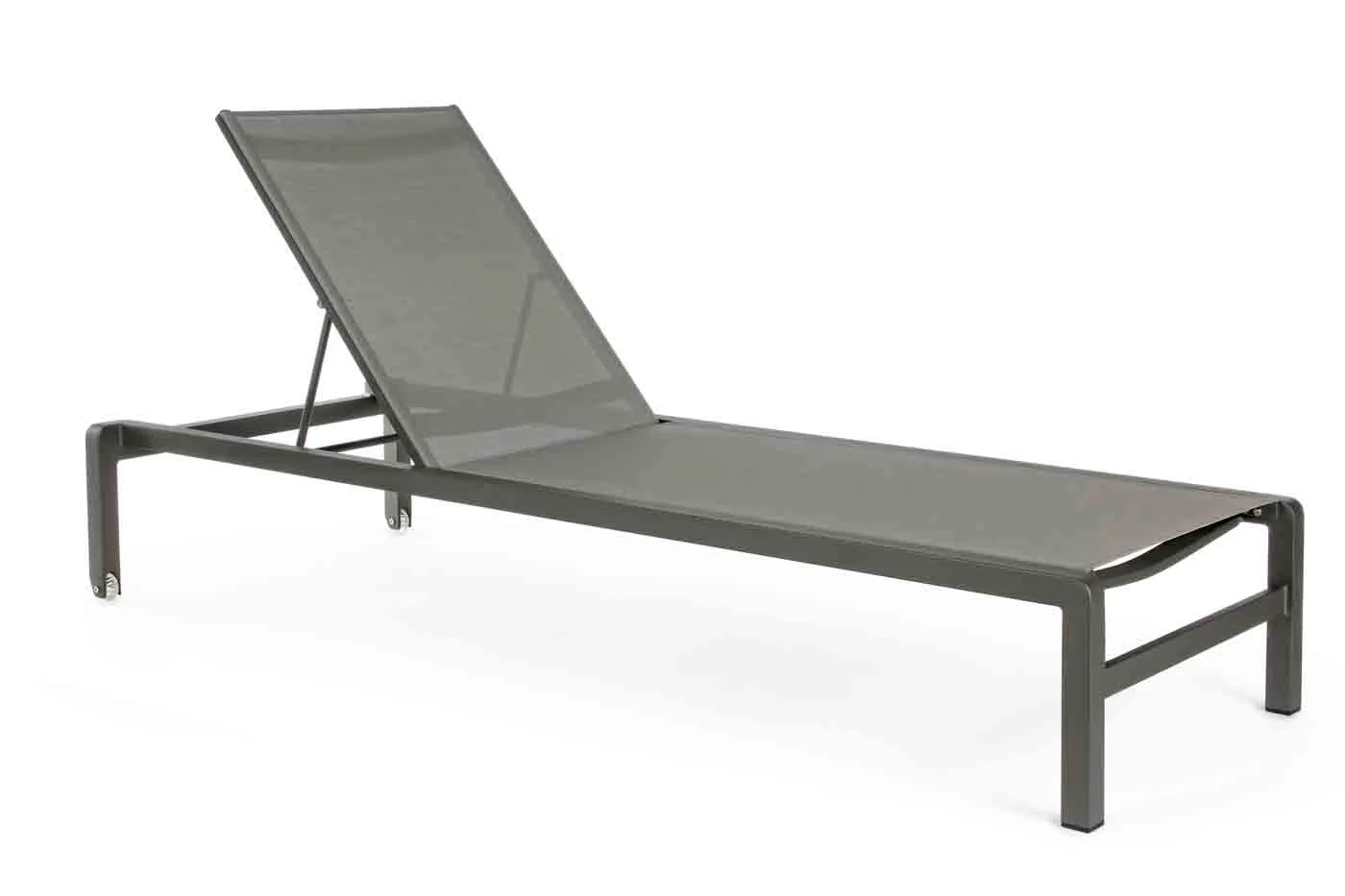 Gartenliege Konnor 2er-Set Aluminium, modern verstellbar, anthrazit, stapelbar für Outdoor