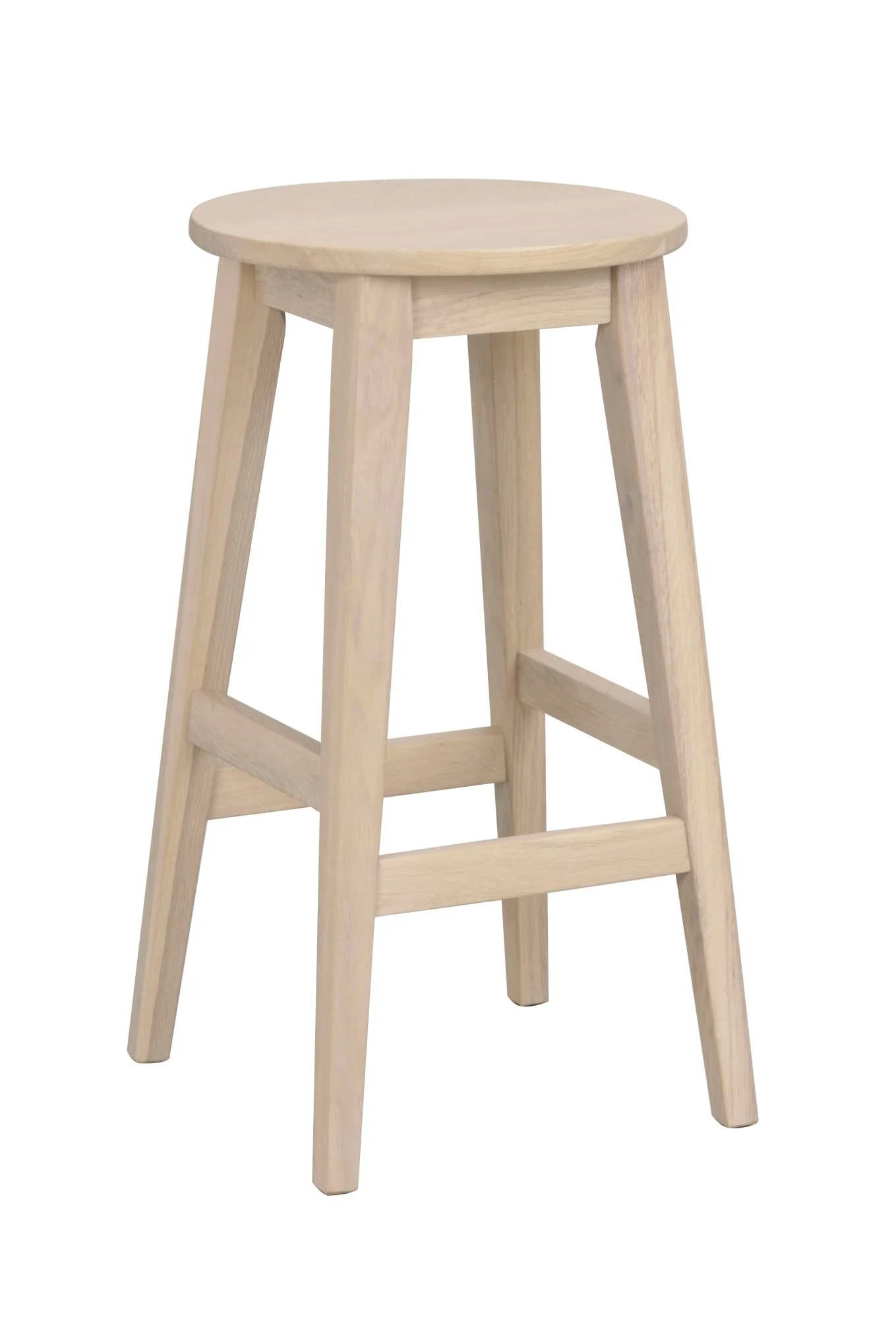 Barhocker Austin 2er Set aus Eiche, klassischer Stil, Whitewash, für Indoor - Rowico