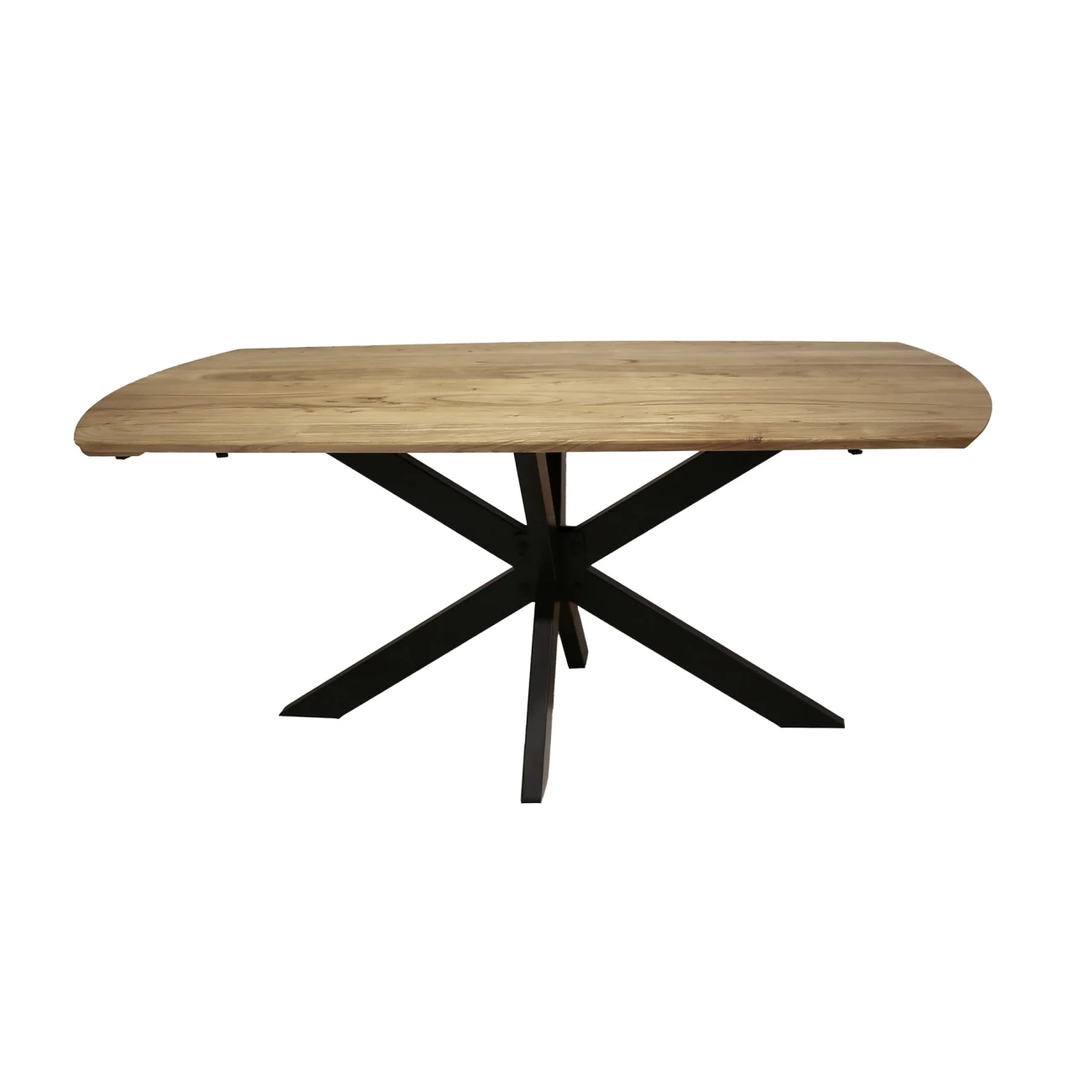 Esstisch Etendre aus massivem Akazienholz, modern ausziehbar, Natur, oval, für 8–10 Personen - Feeling4Home
