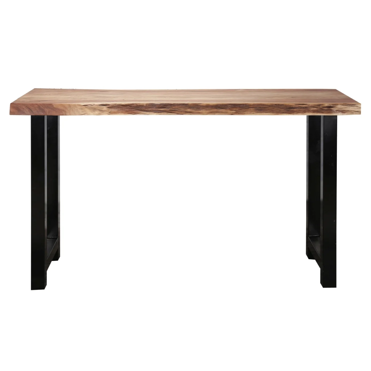Bartisch Stutamm aus massivem Akazienholz, modern mit Baumkante, naturbraun, 150 x 50 cm - Feeling4Home