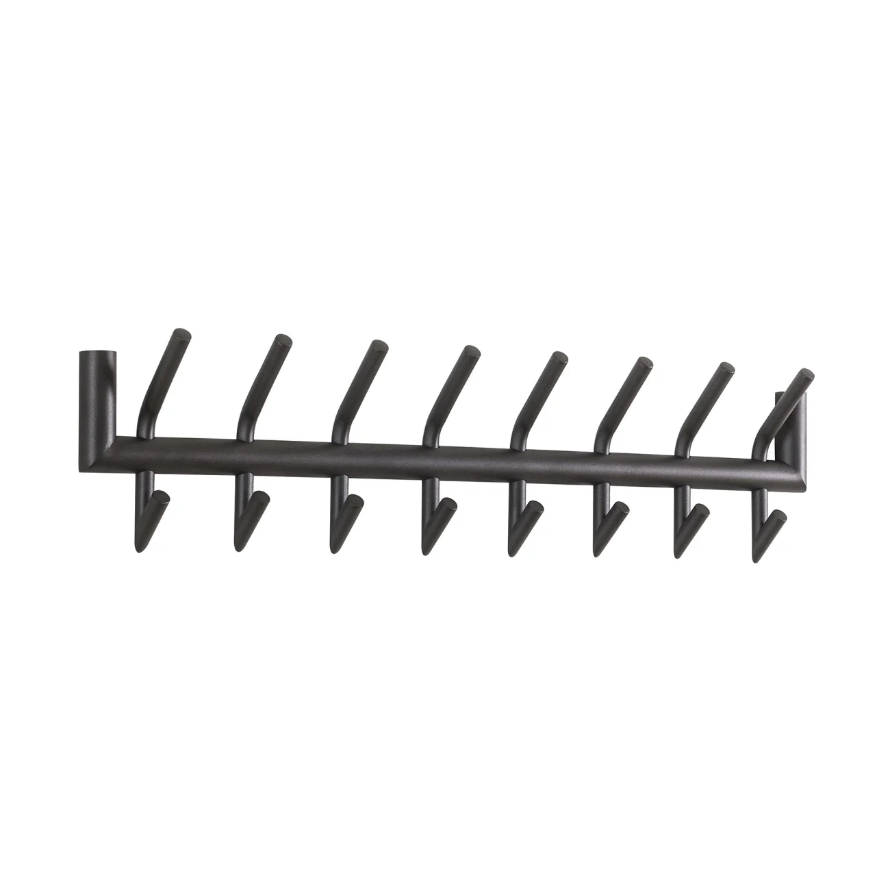Garderobe Rundgravo aus Metall, Industrial Design, dunkelgrau, 8 Haken, robust und nachhaltig - Feeling4Home