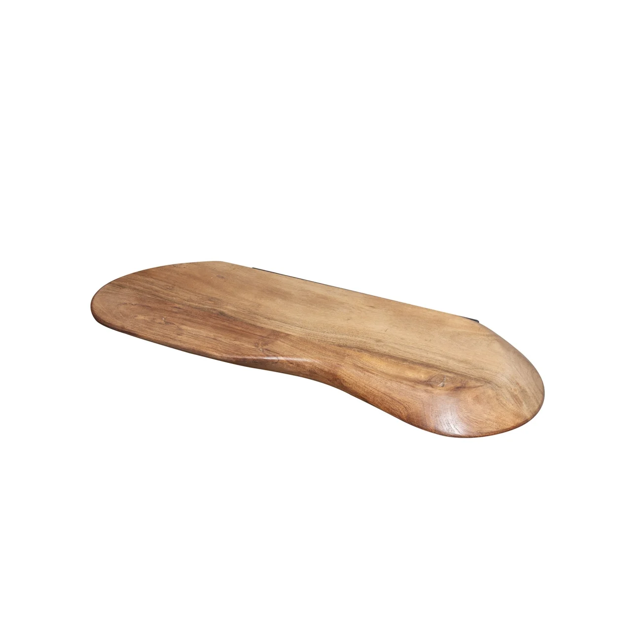 Wandregal Akazie massiv, organisches Design mit Baumkante, modern, Braun, 60 cm, Unikat - Feeling4Home