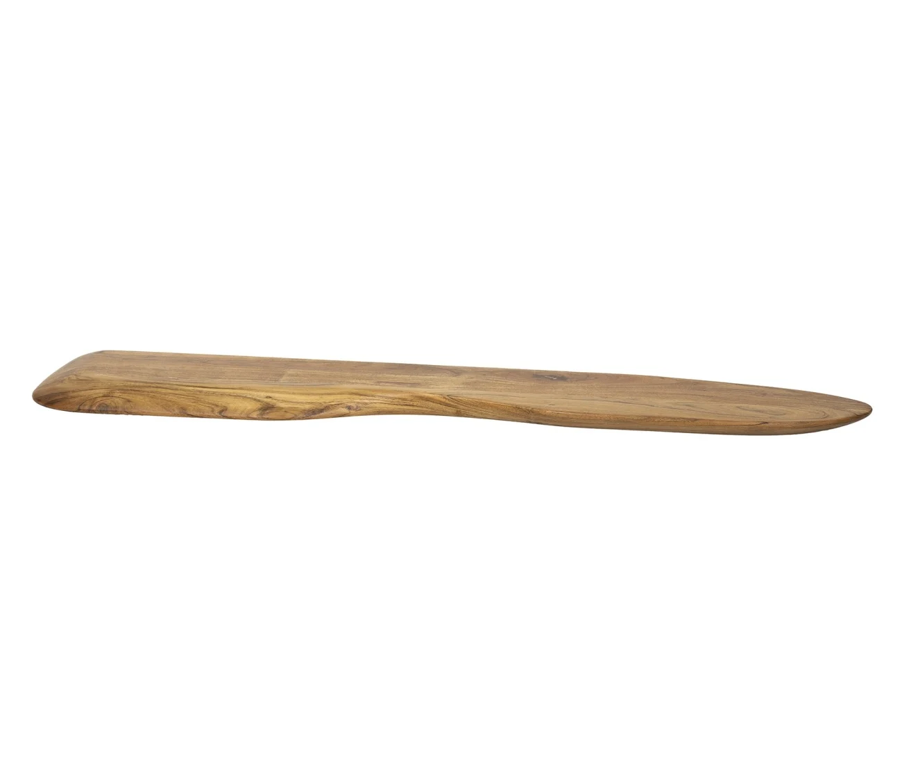 Wandregal Yore aus massivem Akazienholz, organisches Design mit Baumkante, Braun, 120 cm - Feeling4Home