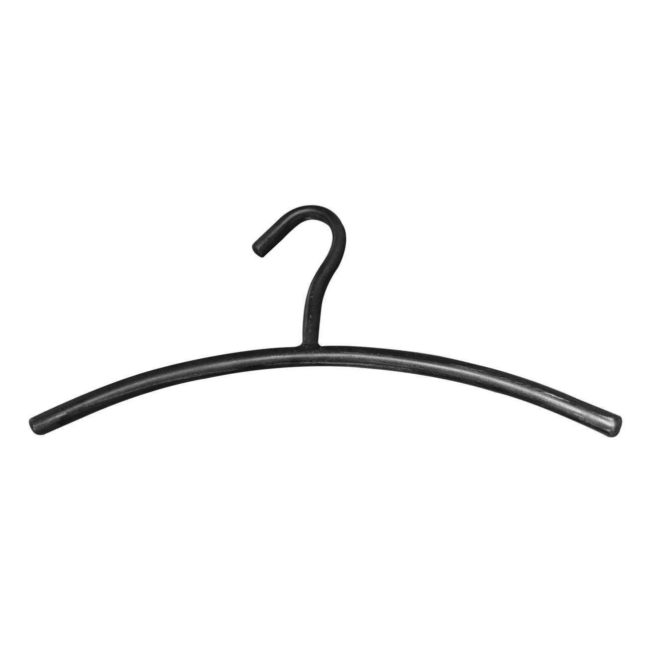 Kleiderbügel Set Tau aus Metall, modernes rundes Design, stabil, schwarz, 6er-Set, nachhaltig