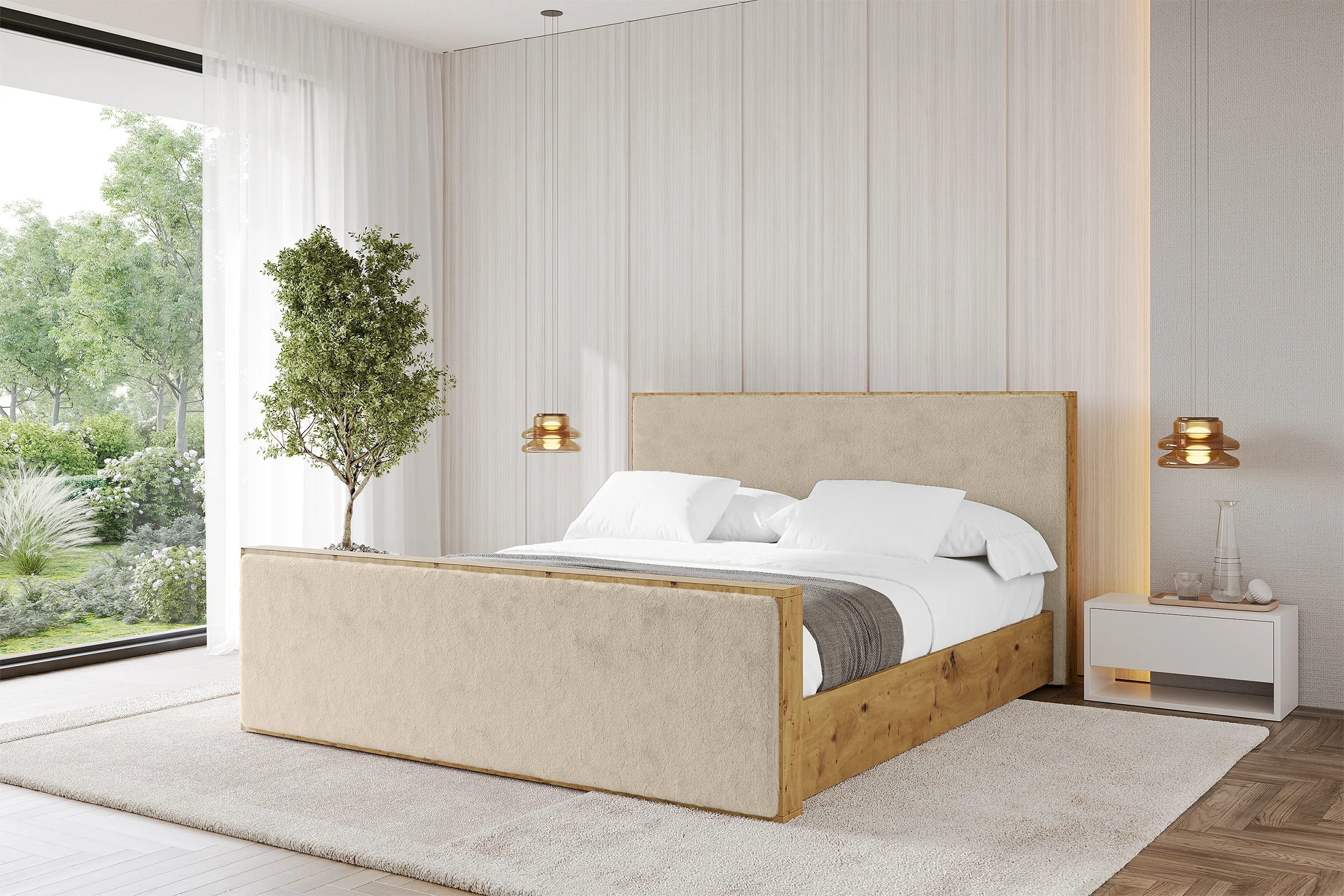 Polsterbett ENZO9-Z Beige - Lapitt 29 120x200 cm