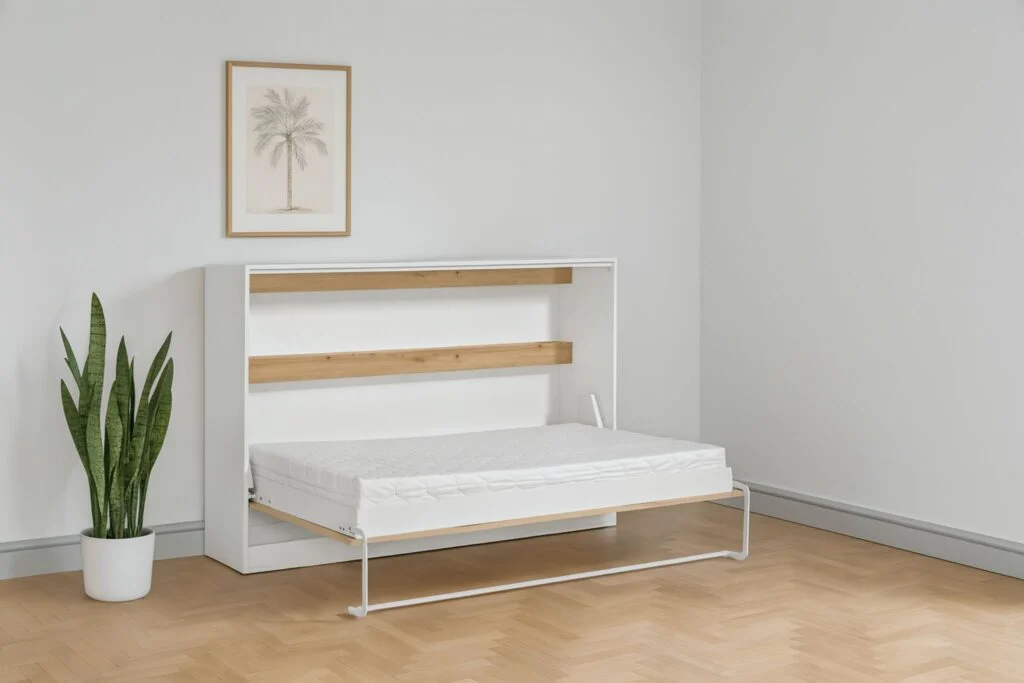 Schrankbett Perfekt 120×200 ein horizontales, das Design und Funktionalität vereint mit Matratze
