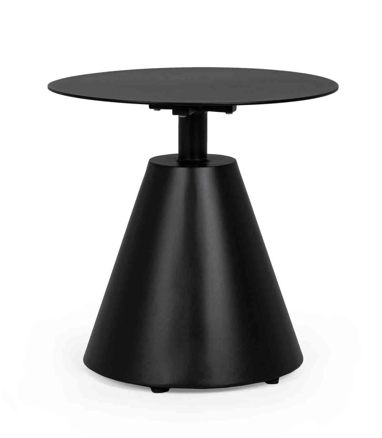 Couchtisch Aloha aus Aluminium, rundes Design, modern, schwarz, pflegeleicht, von Bizzotto