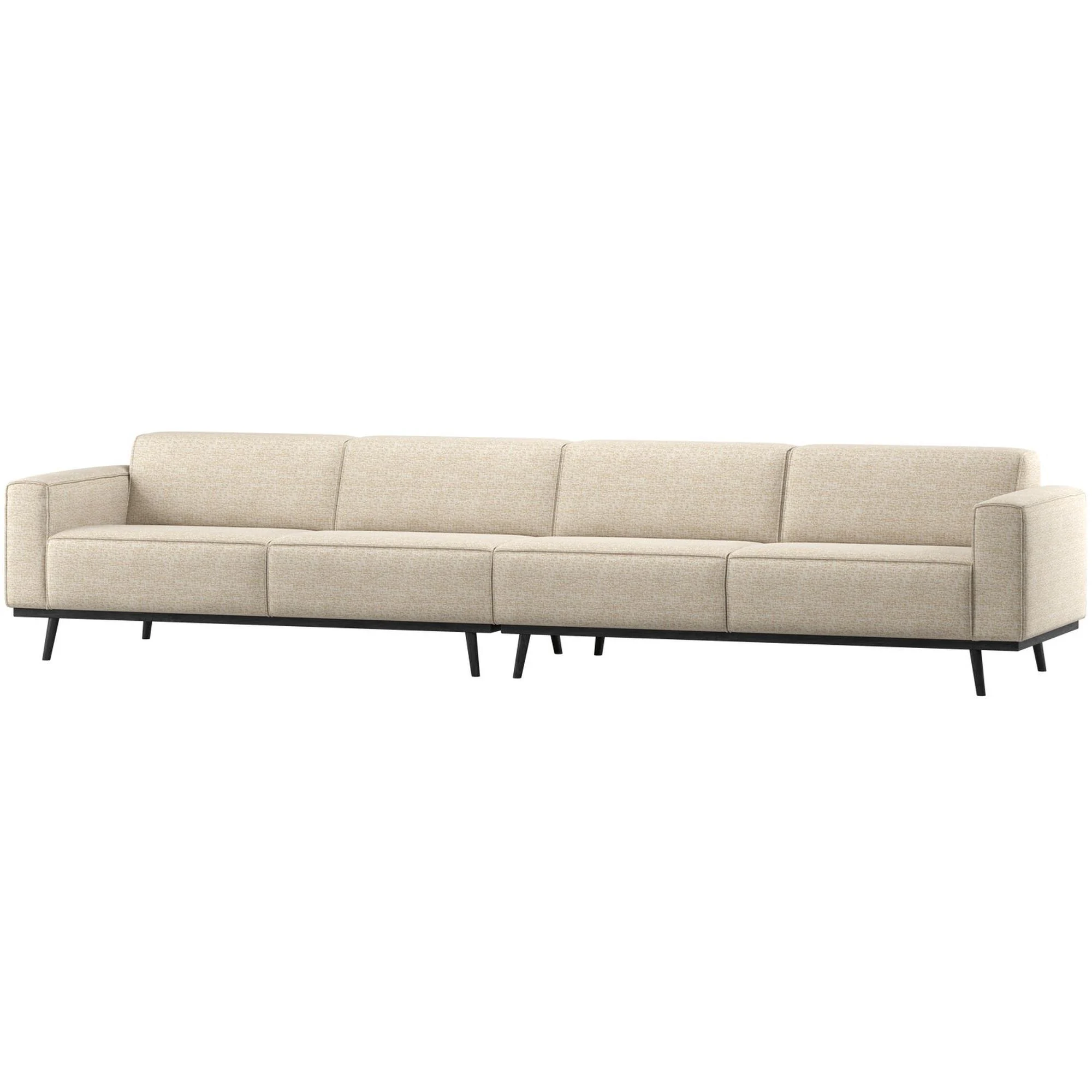 Sofa Statement 6-Sitzer, Melange-Stoff, modern und komfortabel, Beige, 372 cm breit