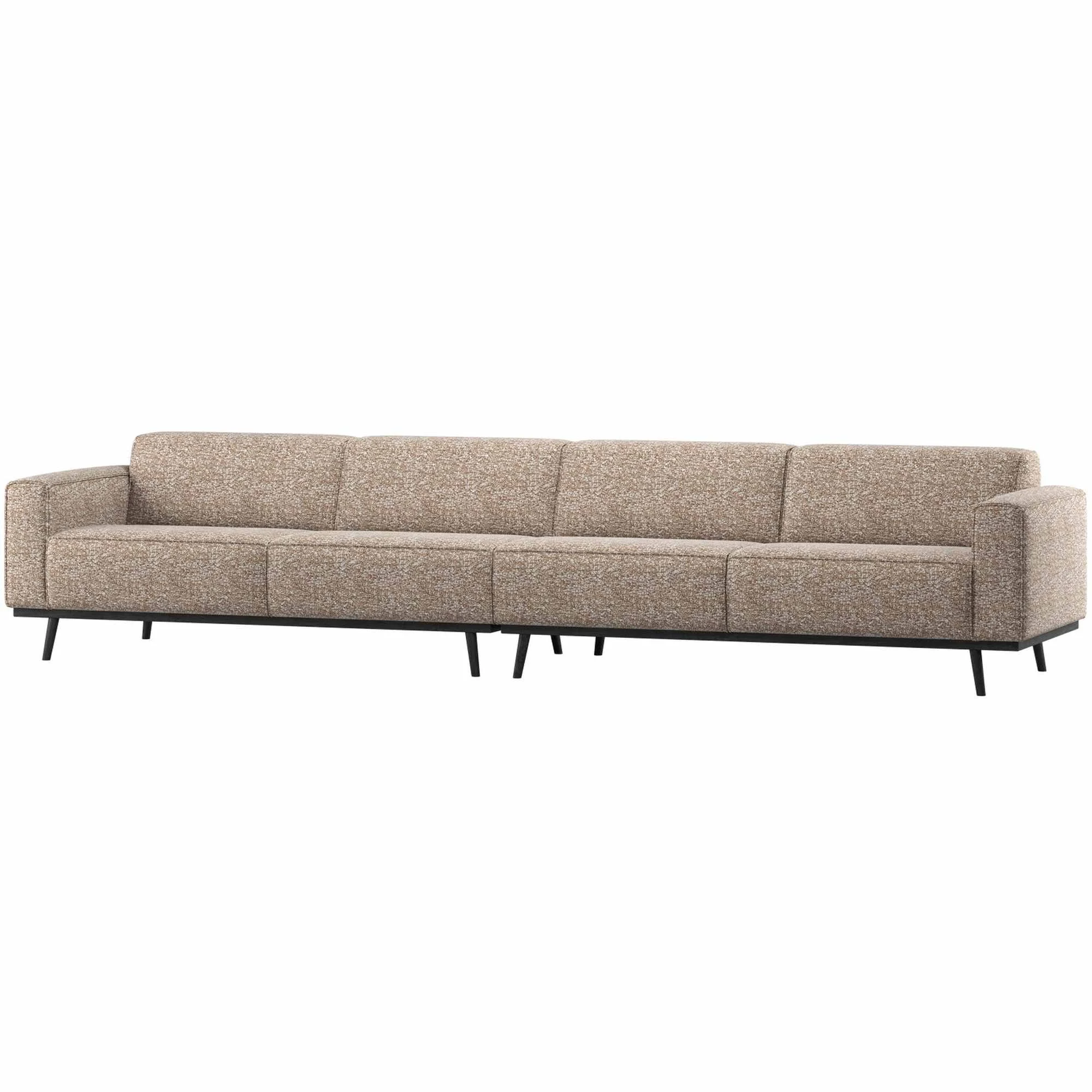 Sofa Statement 6-Sitzer, Melange-Stoff, modern und komfortabel, hellbraun, elegantes Design