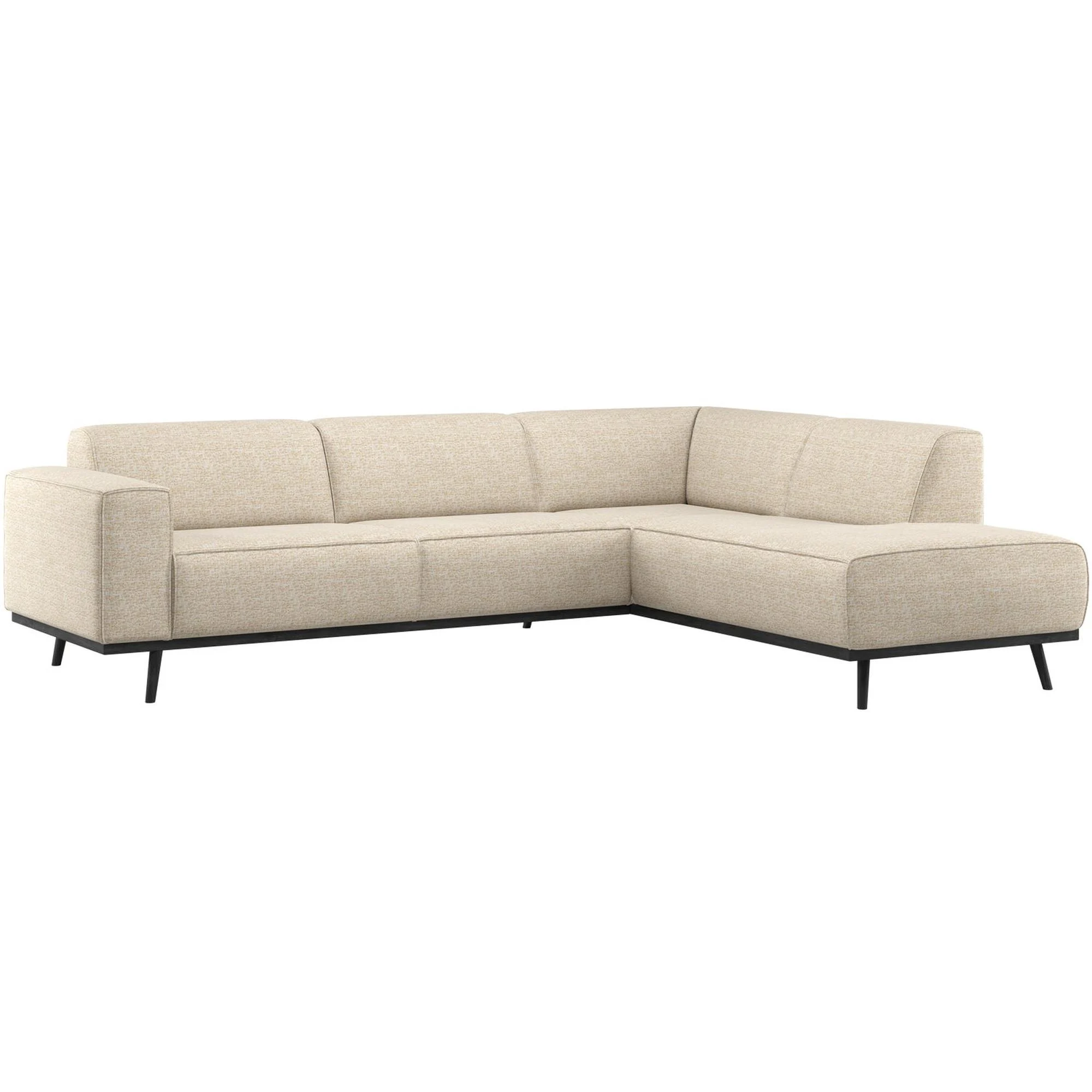 Ecksofa Statement aus Melange-Stoff, modern und komfortabel, rechts, Beige für Dein Wohnzimmer