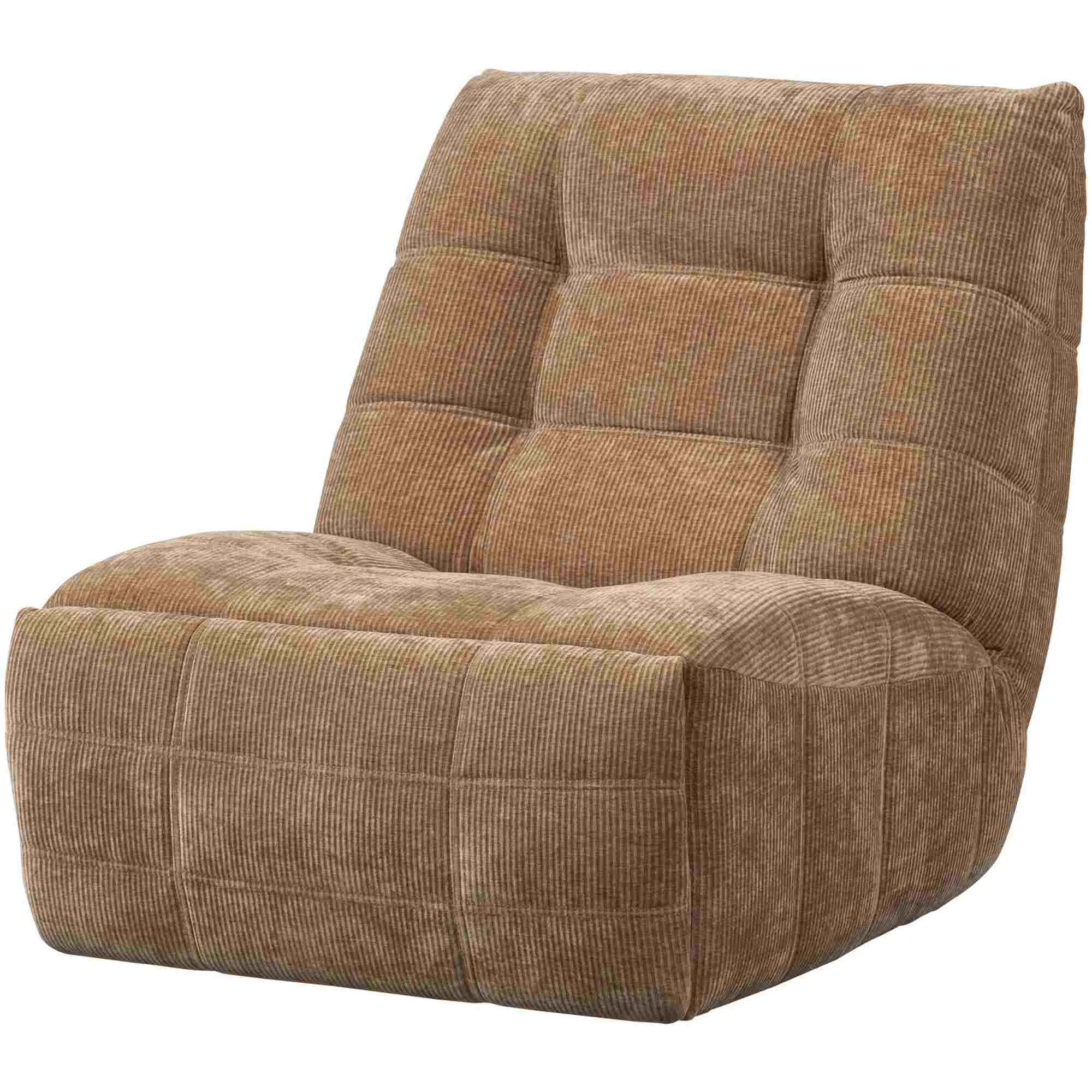 Sessel Cord Hellbraun, moderner Relaxsessel mit Motorfunktion, gepolstert, komfortabel, Woood