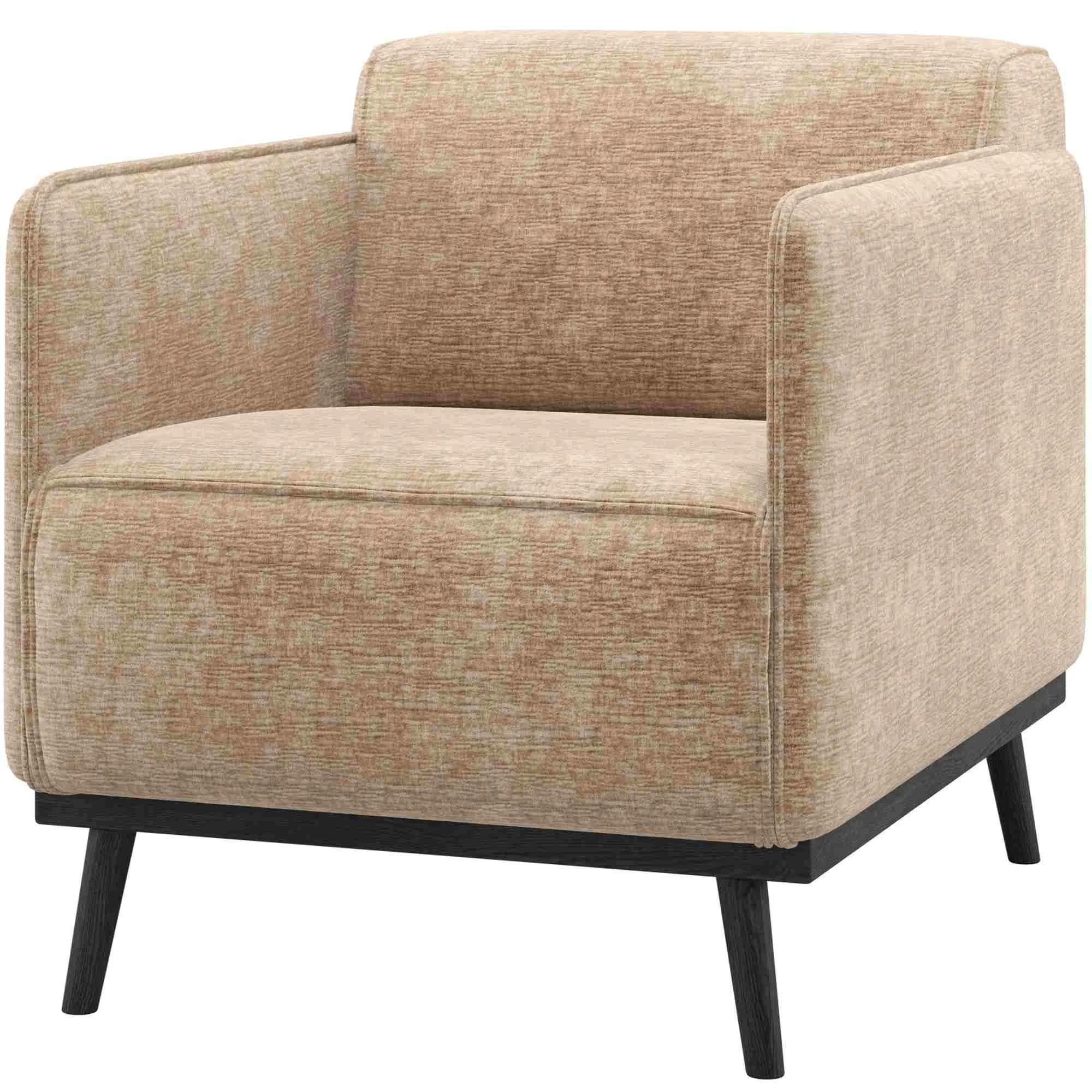 Sessel Samt-Chenille, modern und elegant, pfirsich-rosa, hoher Sitzkomfort, für Wohnzimmer