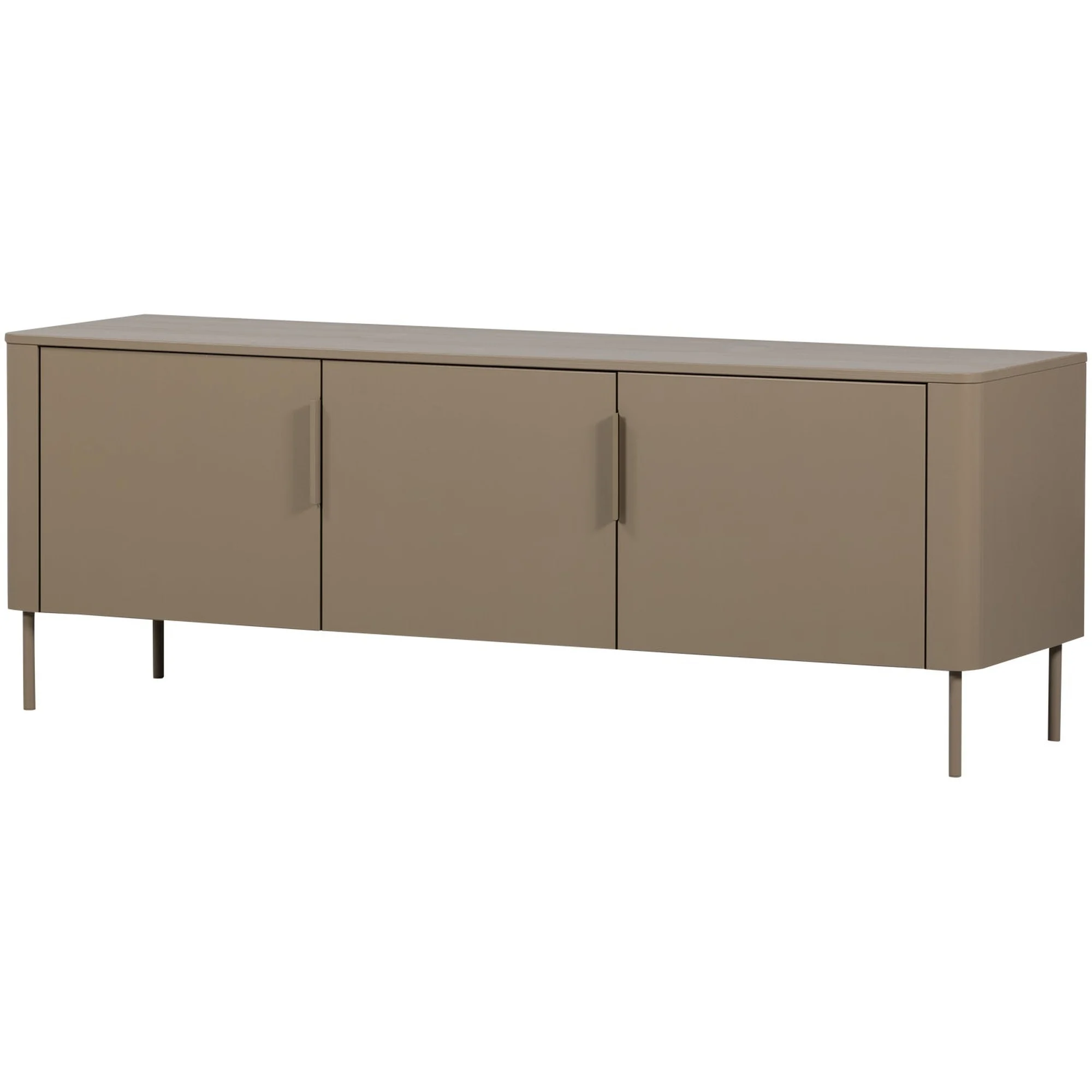 TV-Board Gunnar aus FSC-Kiefer, modern, Braun Mud, 154 cm, vielseitig fürs Wohnzimmer